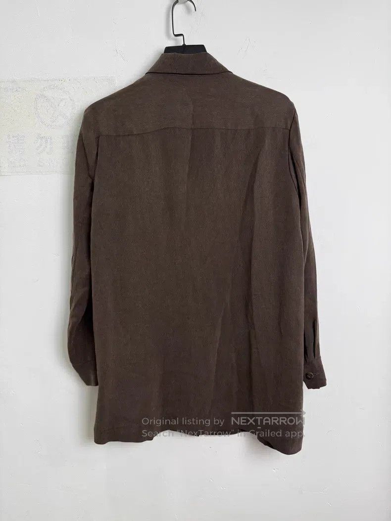 Issey Miyake Issey Miyake Glossy draping collar jacket Size US L / EU 52-54 / 3 - 7 Thumbnail