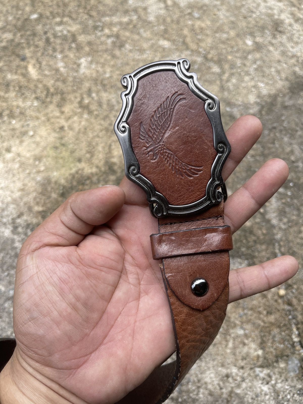 If Six Was Nine Last Drop🔥Rare🔥Eagle Leather Belt Size ONE SIZE - 3 Thumbnail