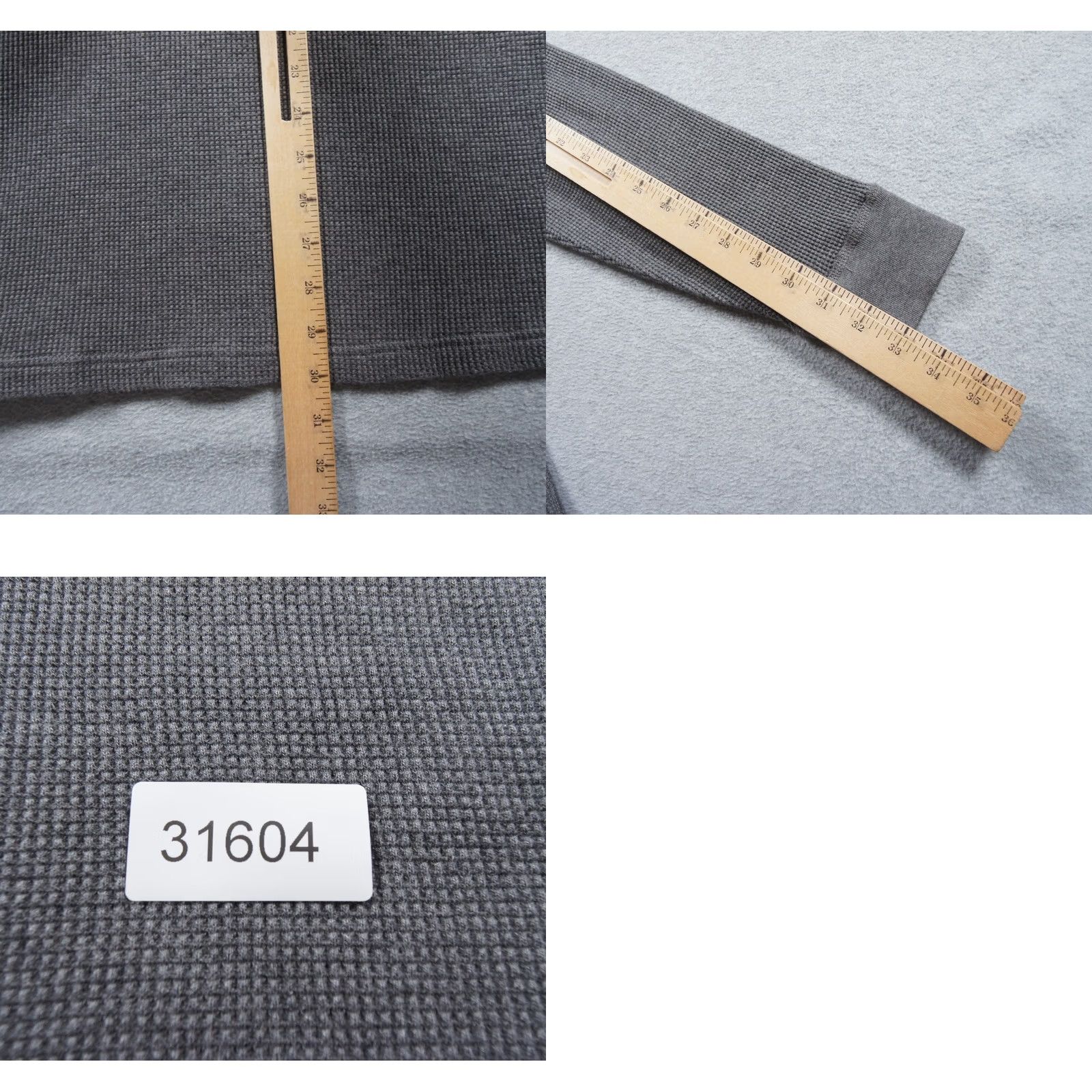 J.Crew JCrew Shirt Mens Large Gray Henley Long Sleeve Waffle Knit Thermal Outdoors Size US L / EU 52-54 / 3 - 8 Thumbnail