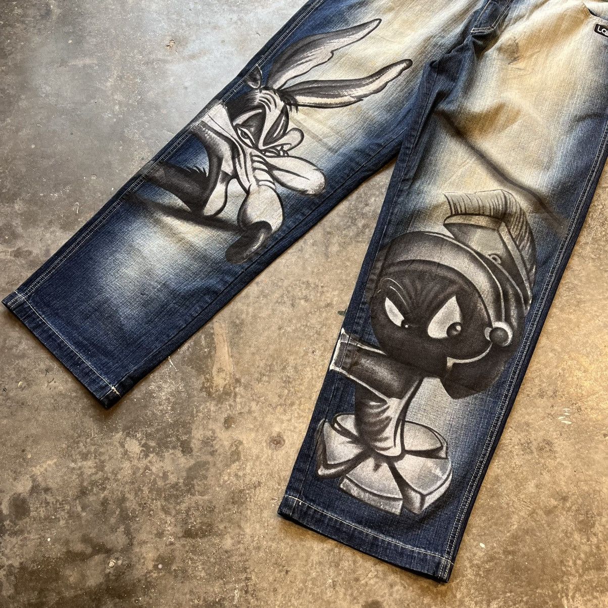 Vintage Vintage 90s LOT 29 Looney Tunes Coyote & Marvin Denim Size US 38 / EU 54 - 2 Thumbnail