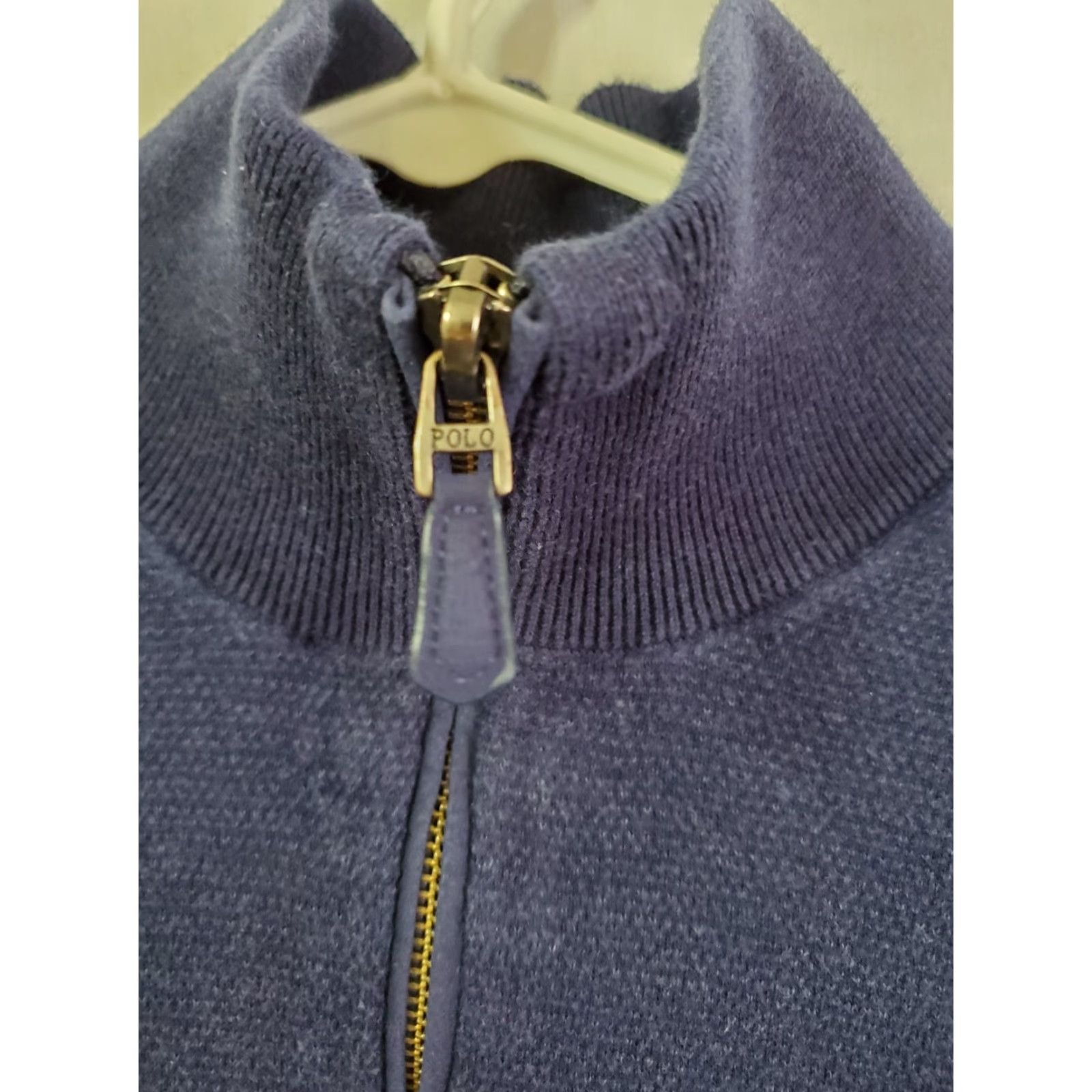 Ralph Lauren Polo Ralph Lauren Sweat er Women's Size PS Blue 1/4 Zip Mock Neck Cashmere Cotton Silk Pullover Petite Regular Knit Size S / US 4 / IT 40 - 2 Thumbnail