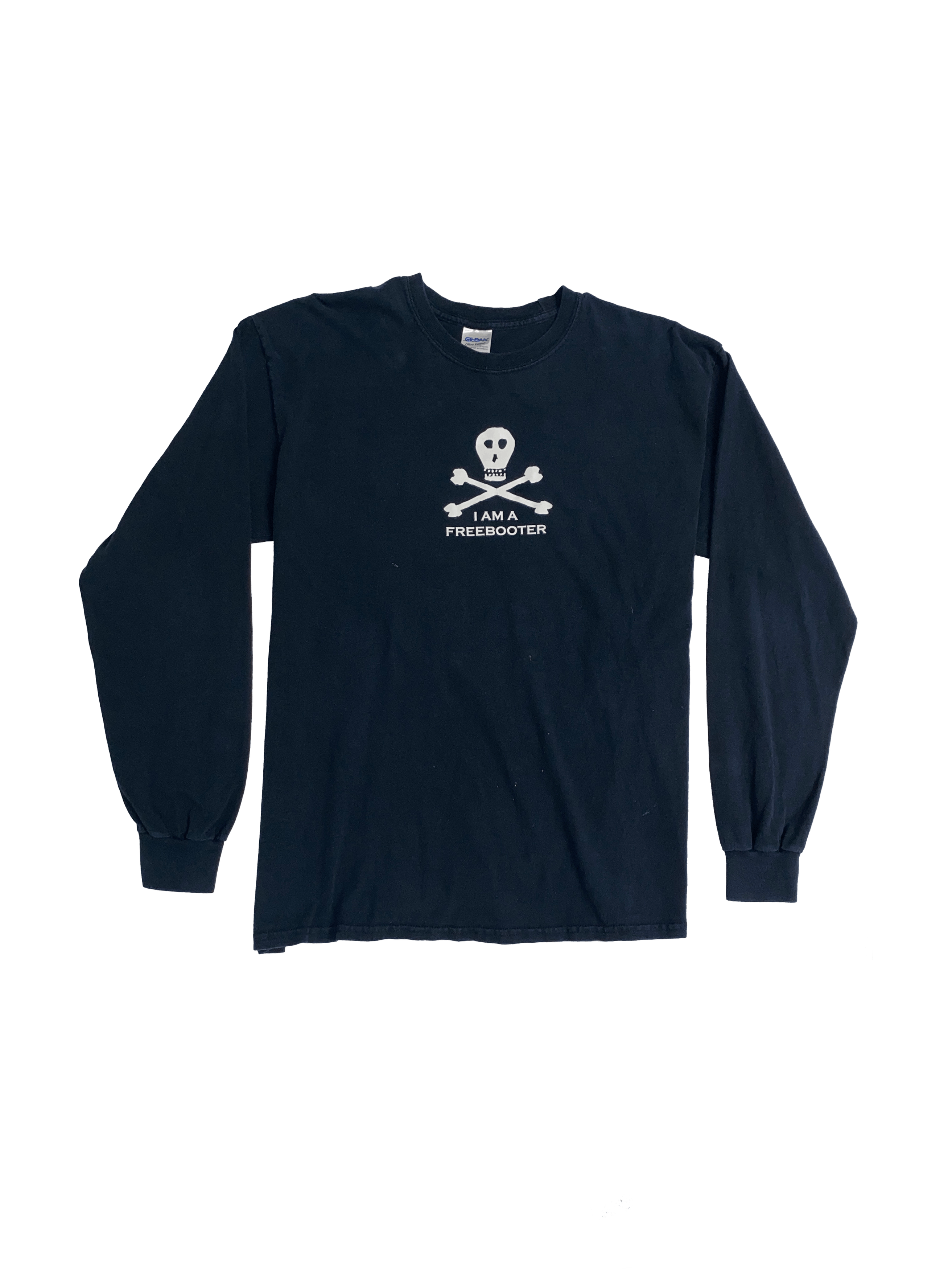 Vintage Black Vintage Long Sleeve "Im a Free Booter" Size US L / EU 52-54 / 3 - 1 Thumbnail