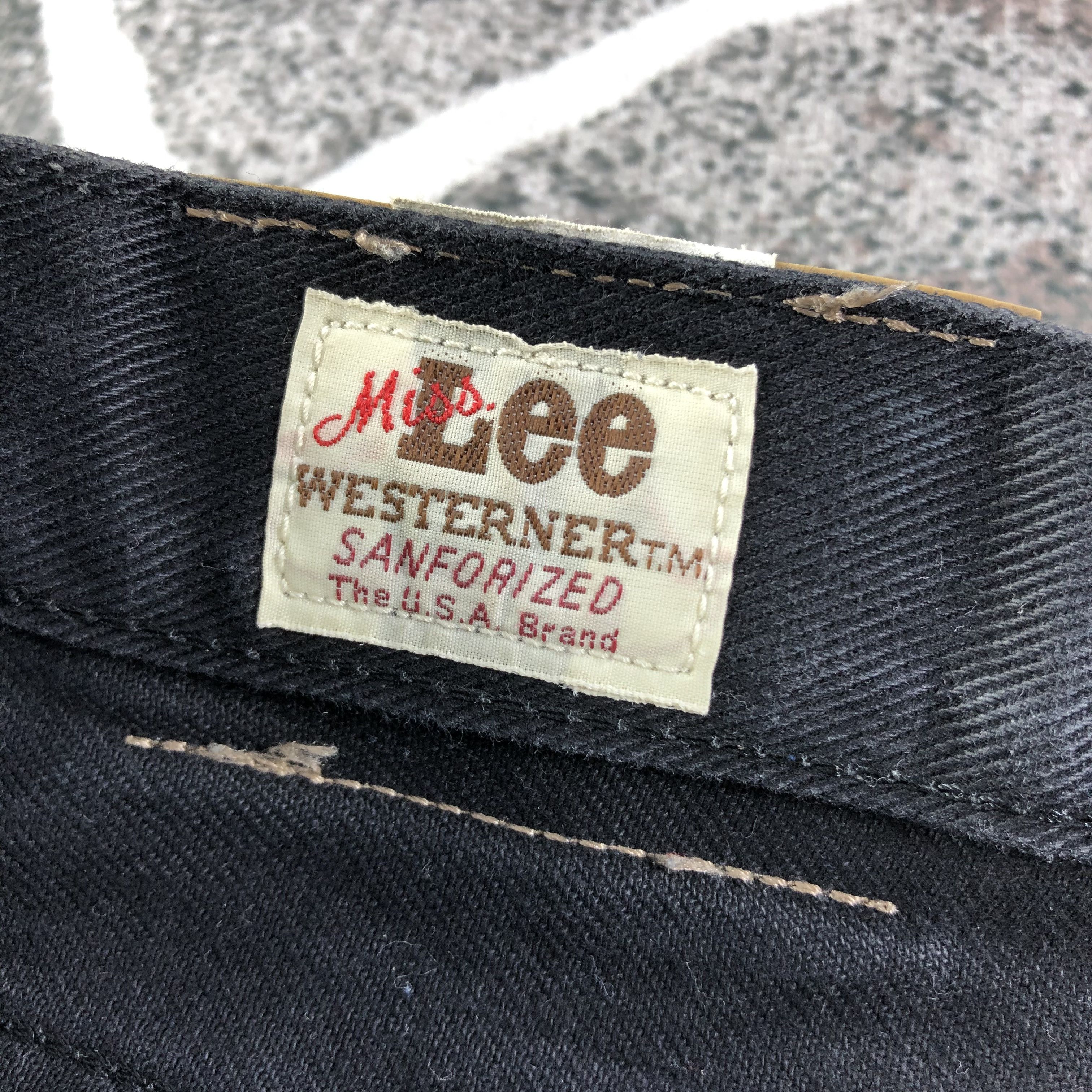 Lee Vintage Lee Riders Jeans High Waist Black Denim KJ1731 Size 25" / US 0 / IT 36 - 8 Thumbnail