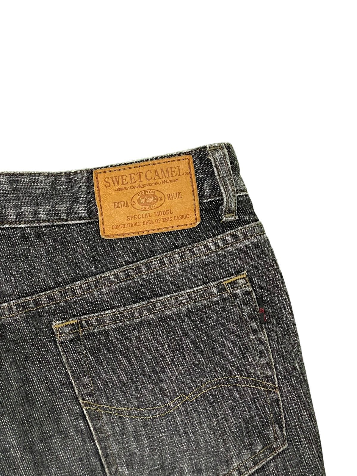 Japanese Brand Flare Jeans Sweet Camel Slim Distress Boot Cut 6🟦3 Size US 29 - 18 Thumbnail