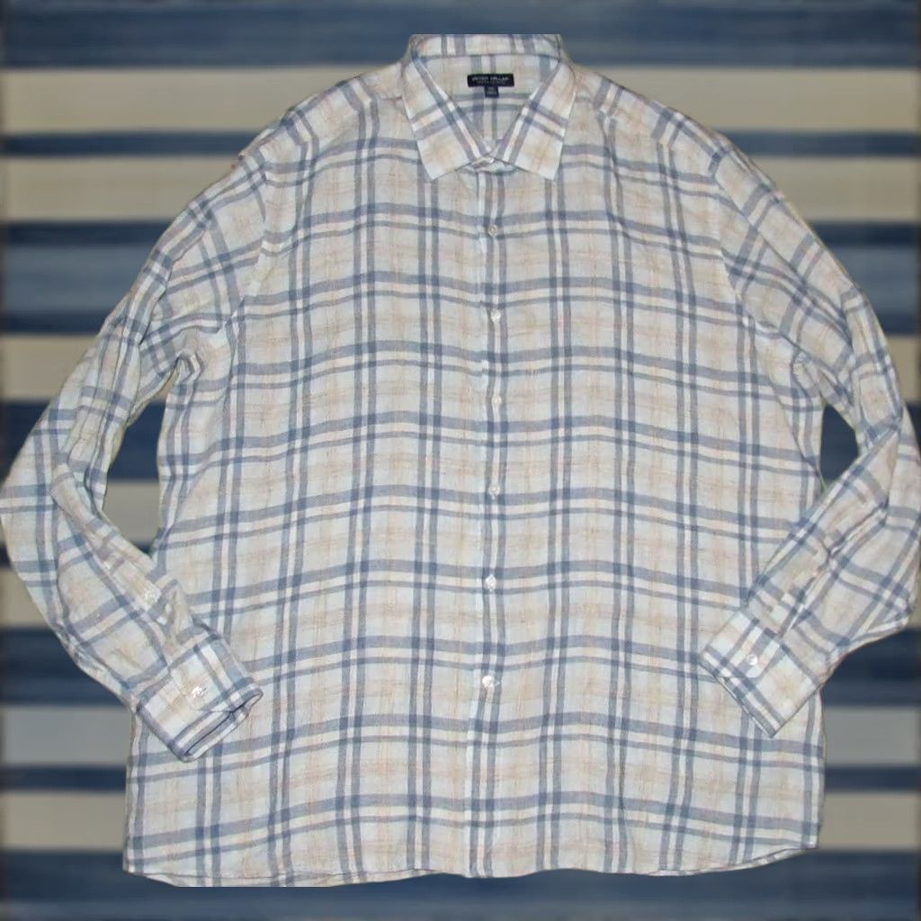 Peter Millar PETER MILLAR Linen Crown Crafted Long Sleeve Button Down Shirt XXL Men 100% Linen Multicolor Crown Crafted Long Sleeve Button Down Shirt XXL Mens Size US XXL / EU 58 / 5 - 1 Thumbnail