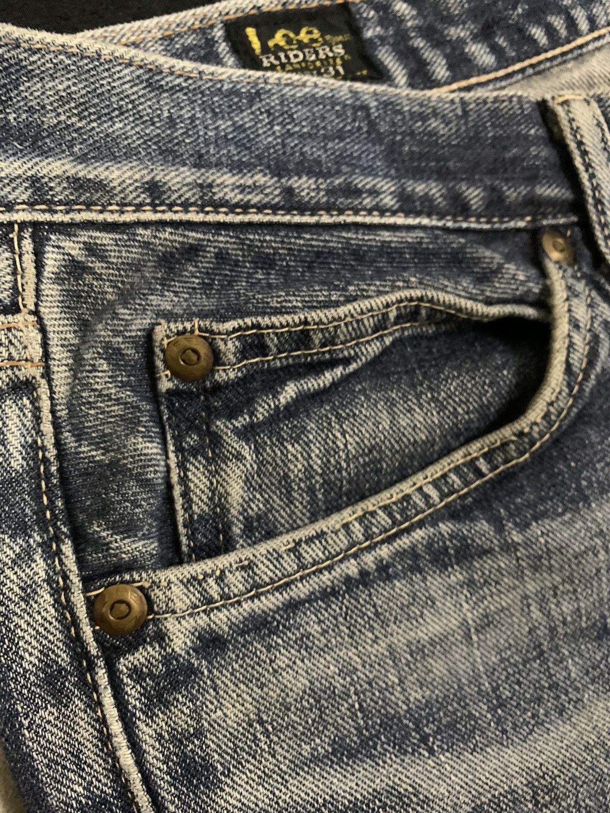 Lee Vintage Lee Riders Faded Wash Flare Distressed Grunge Jeans Size US 31 - 5 Thumbnail