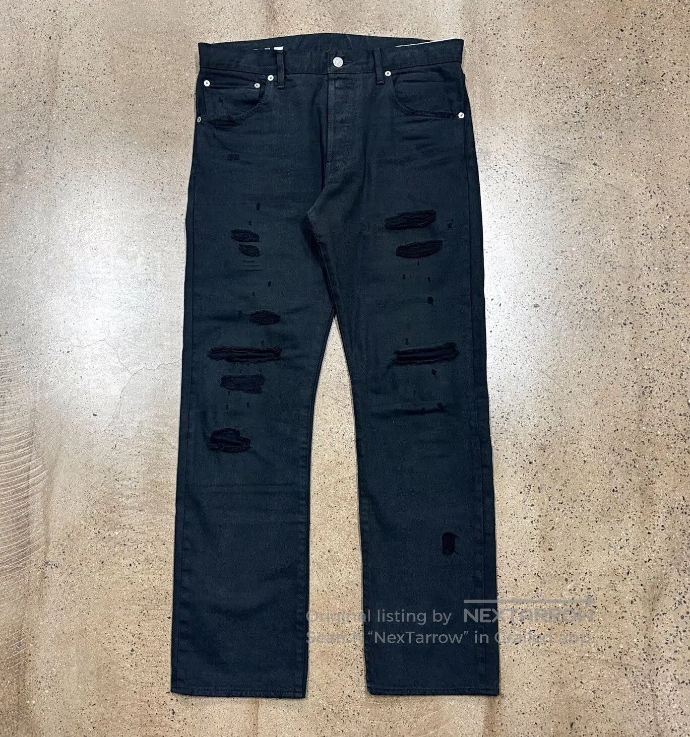 Visvim visvim damaged black jeans W34L30. Size US 34 / EU 50 - 1 Thumbnail