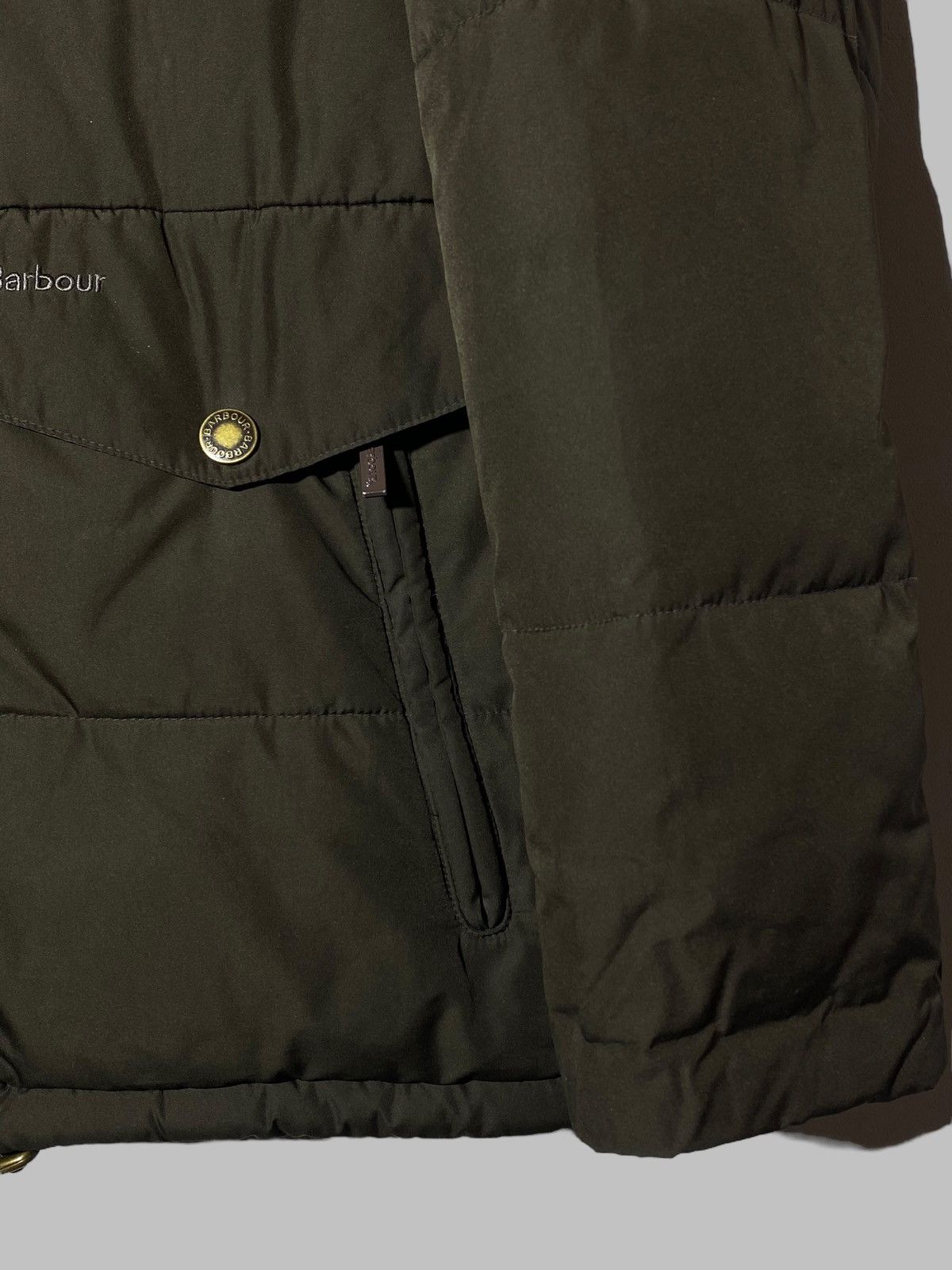 Barbour 🔥 BARBOUR CROMER PUFFER JACKET MILITARY GREEN FIBREDOWN Size US M / EU 48-50 / 2 - 8 Thumbnail