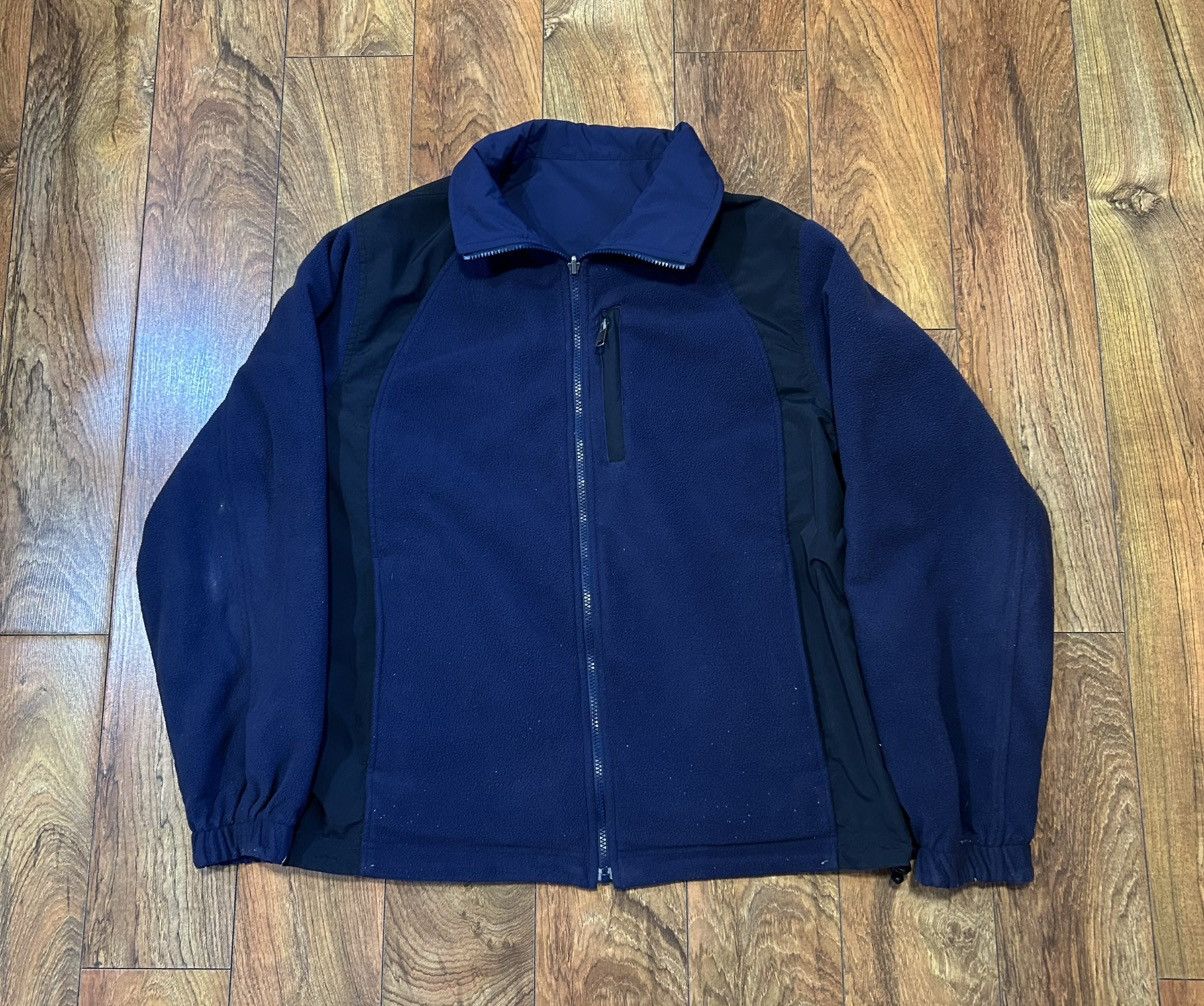 L.L. Bean Vintage LL Bean Reversible Fleece Nylon Jacket Navy Mens XL Size US L / EU 52-54 / 3 - 5 Thumbnail