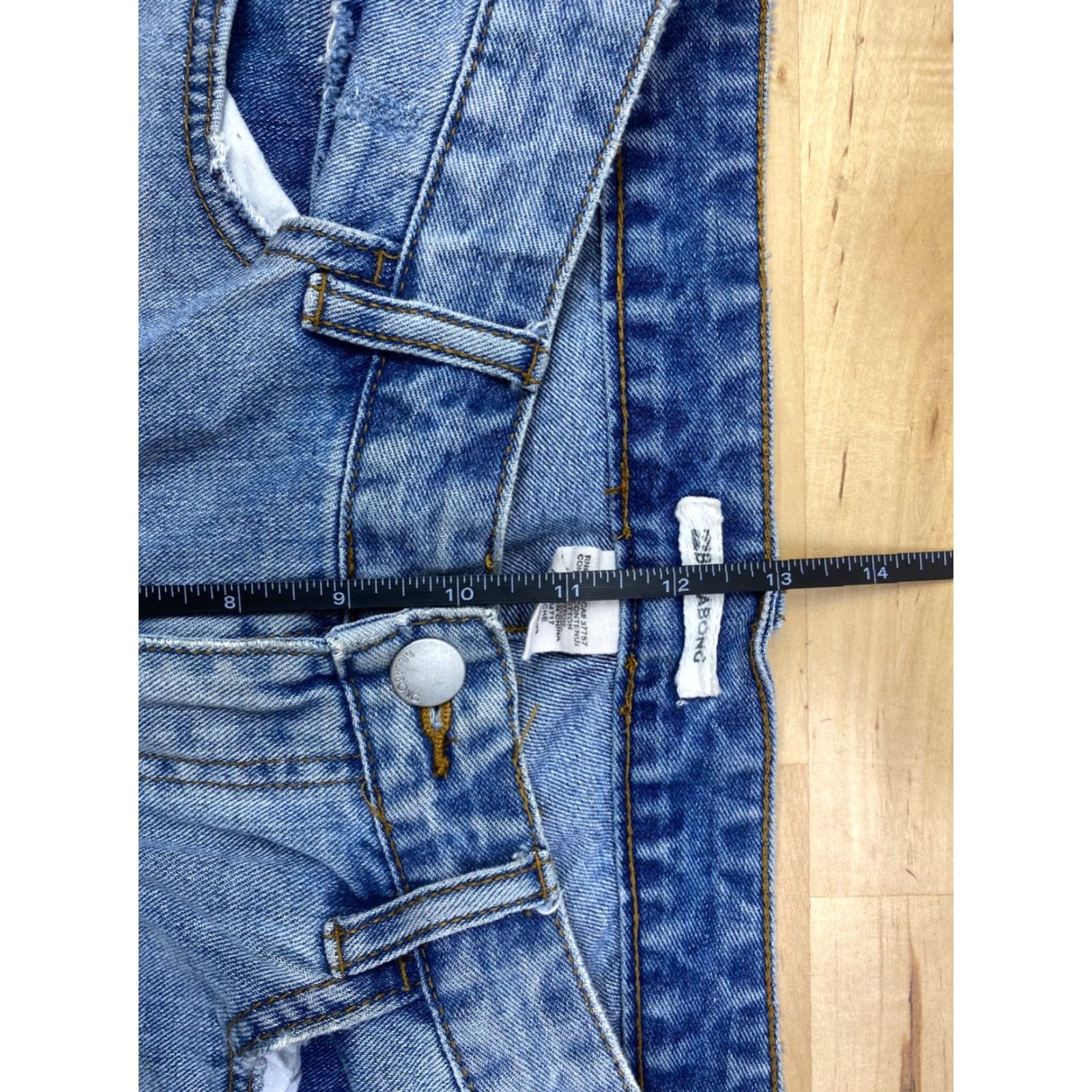 Billabong Billabong Denim Jeans Womens 29 Blue Light Wash Ripped Tapered Pockets Casual #6793 Size 29" - 6 Thumbnail