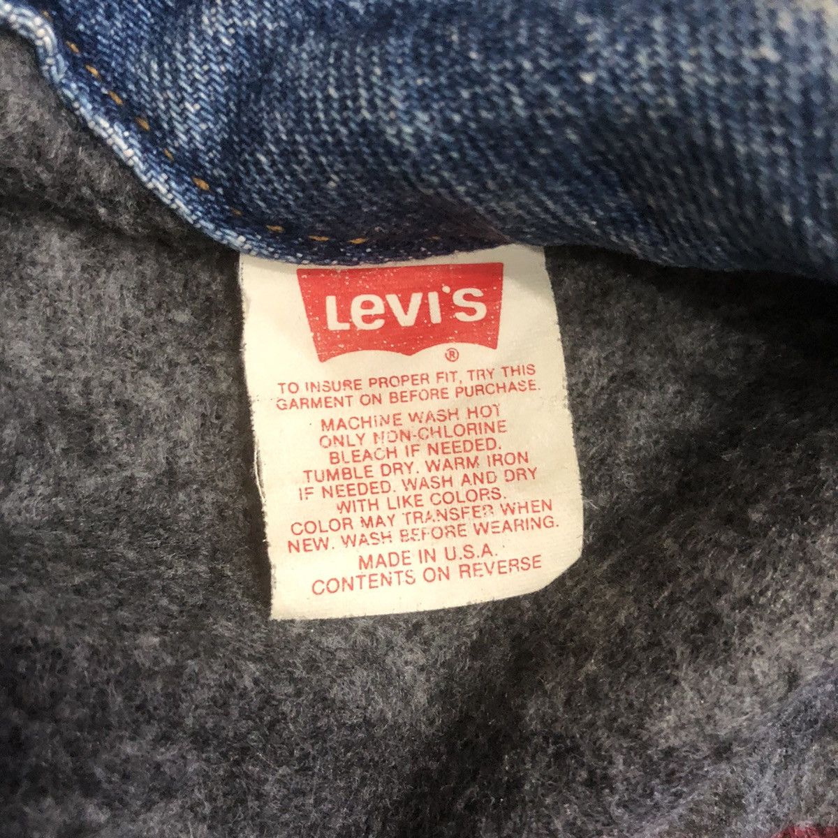 Levi's × Vintage 90’s Levi’s 70506-0316 Denim Trucker Blanked Lined Jacket Size US M / EU 48-50 / 2 - 9 Thumbnail