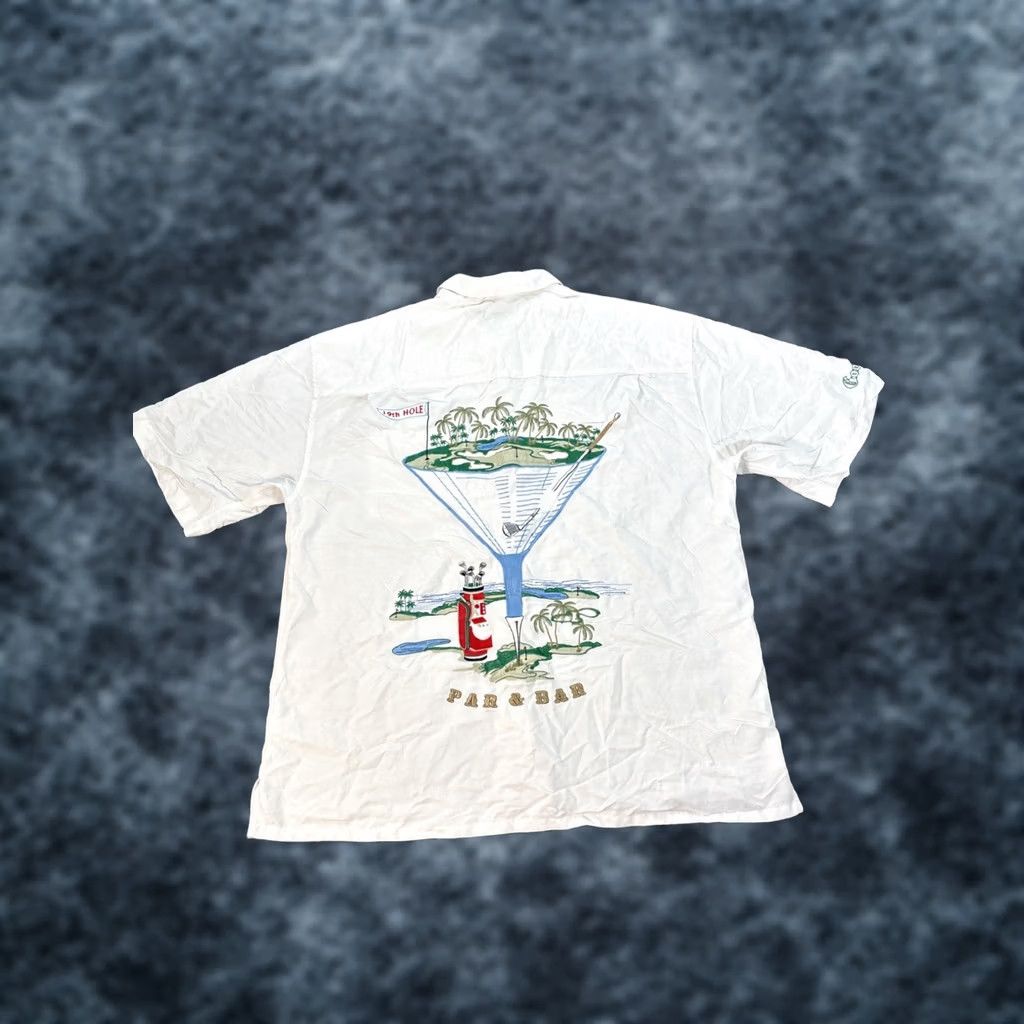 Vintage Bamboo Cay Shirt Men XL White 19th Hole Embroidered Beach Golf Shirt Size US XL / EU 56 / 4 - 1 Thumbnail
