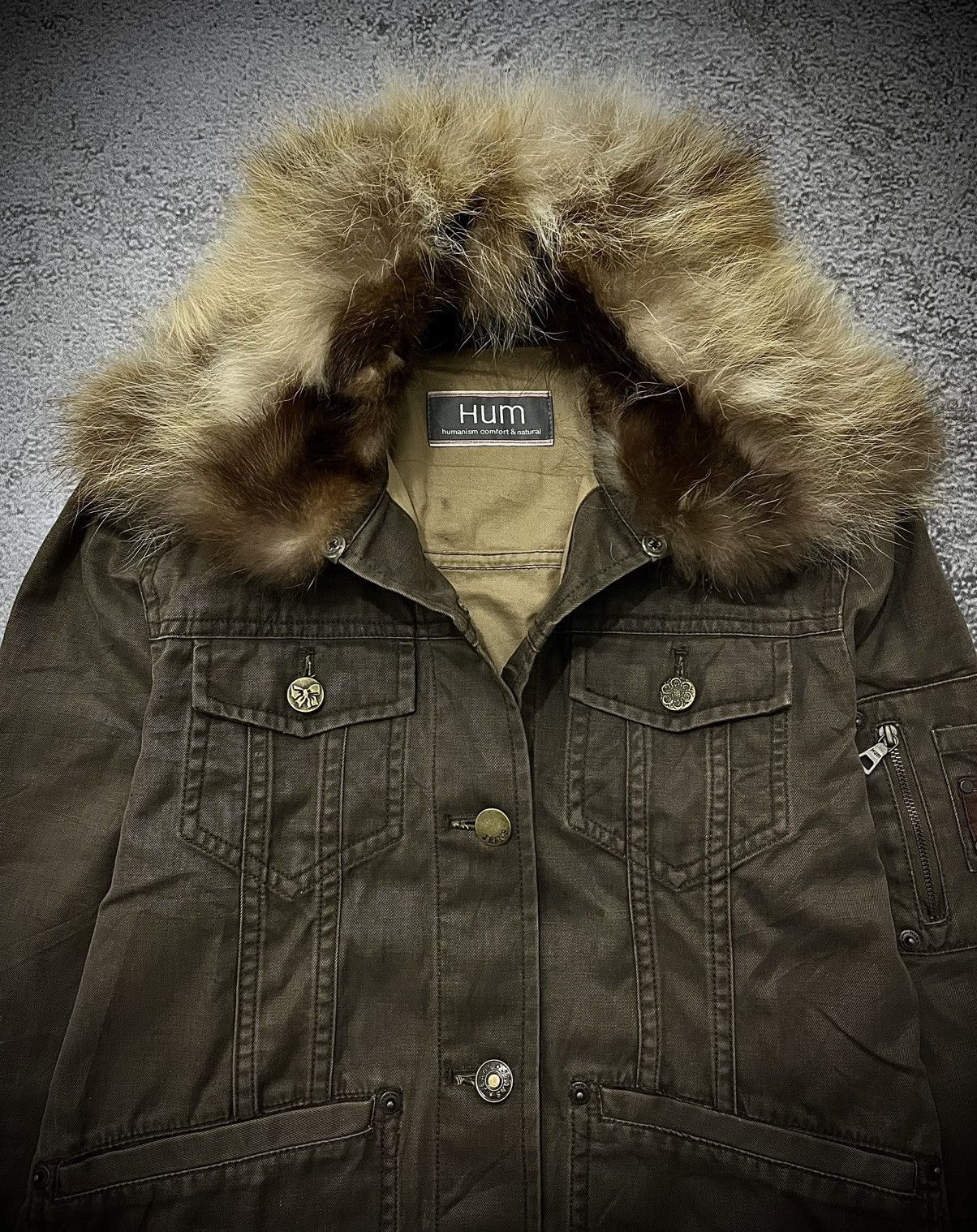 Japanese Brand 2000s HUM Humanism Faux Fur Denim Jacket LGB Style Size US M / EU 48-50 / 2 - 2 Thumbnail