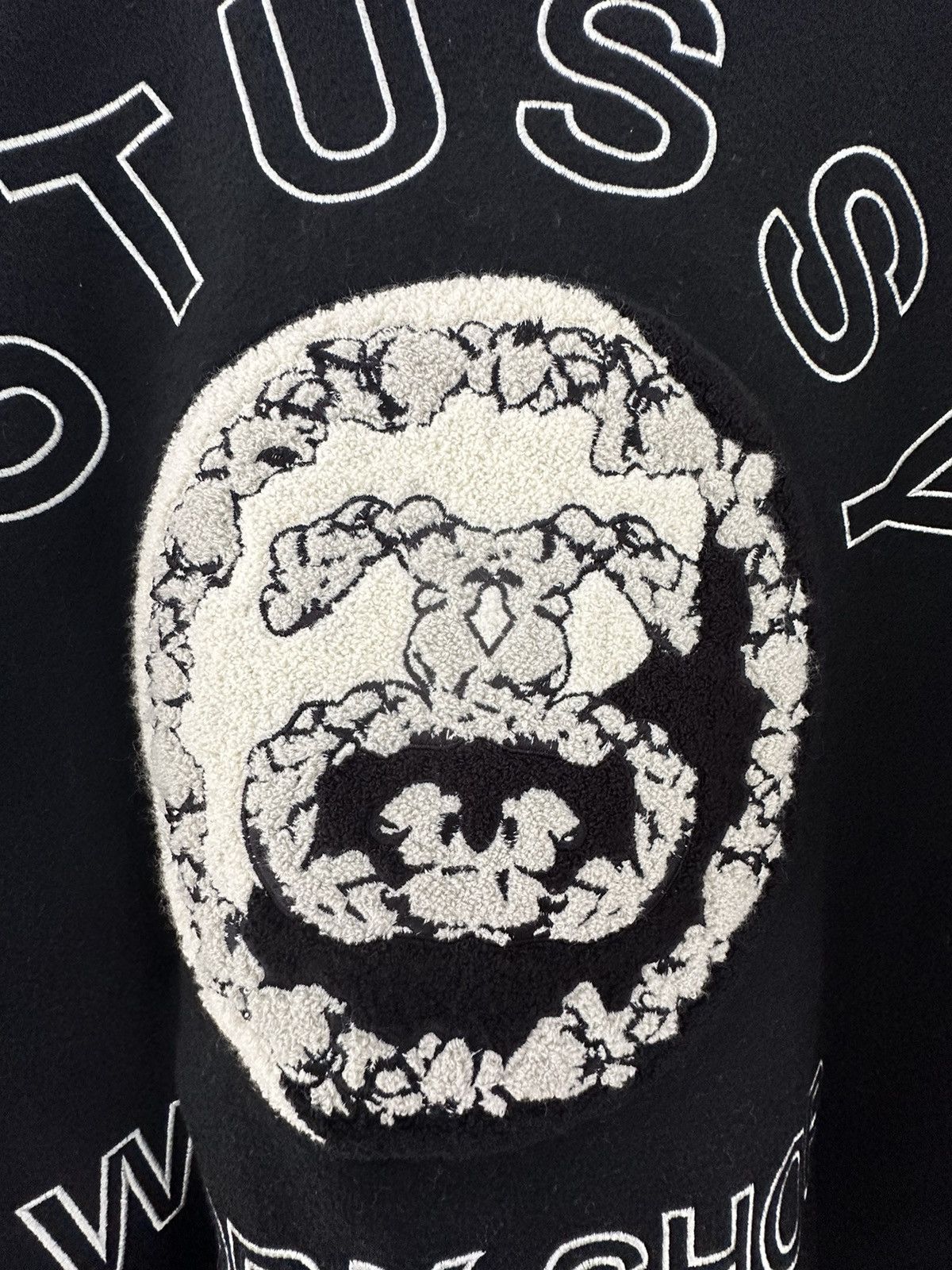 DENIM TEARS × Our Legacy × Stussy DENIM TEARS X OUR LEGACY X STUSSY TTL VARSITY JACKET Size US XL / EU 56 / 4 - 3 Thumbnail