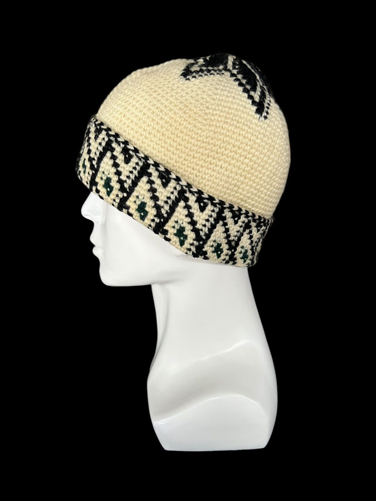 Japanese Brand × Kapital × Vintage Crochet Knitted handmade Beanie Hats Rare Design ☠️☠️ Size ONE SIZE - 5 Thumbnail