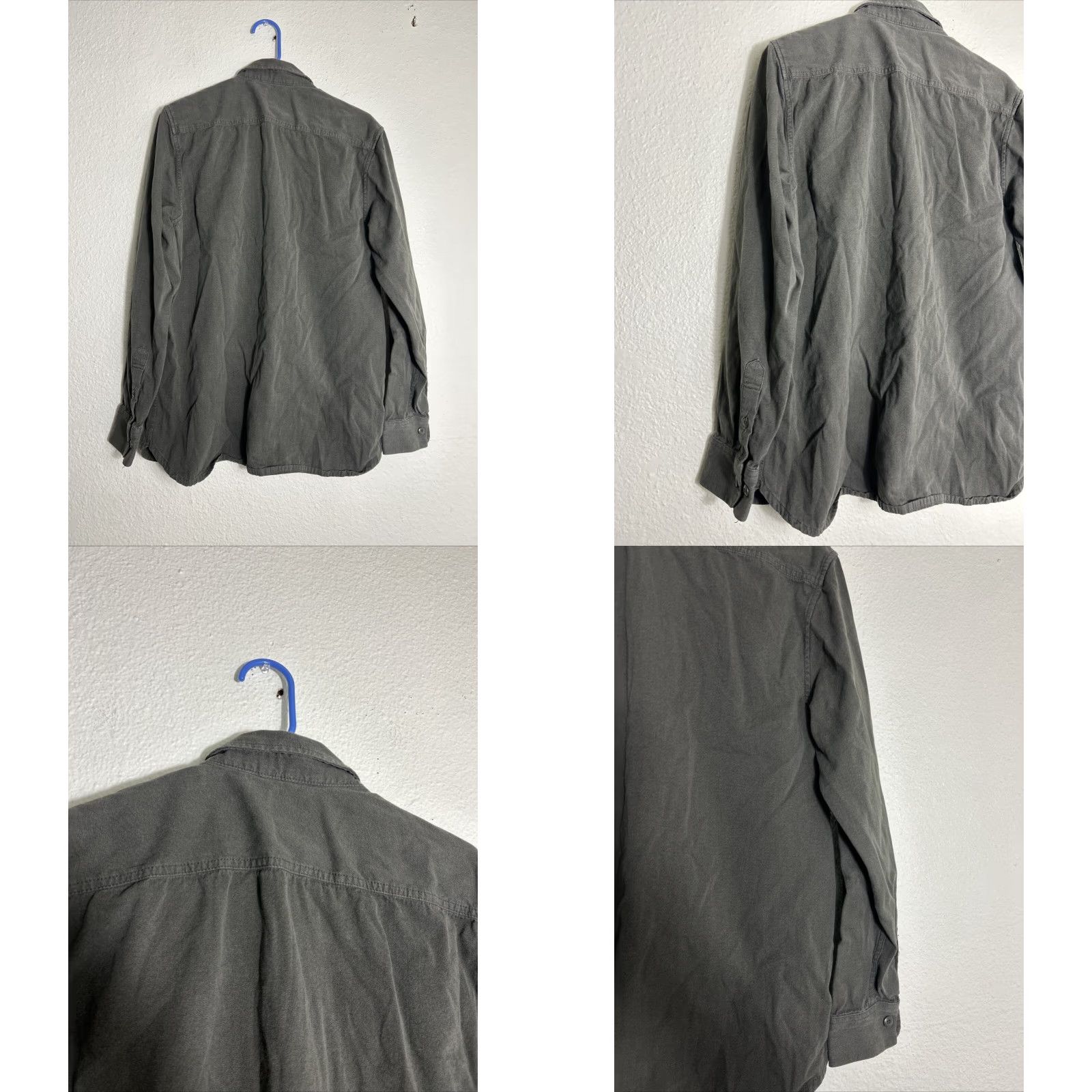 Vans Vans Army Green Long Sleeve Button-Up Shirt Mens M 100% Cotton Classic Fit Size US M / EU 48-50 / 2 - 8 Thumbnail