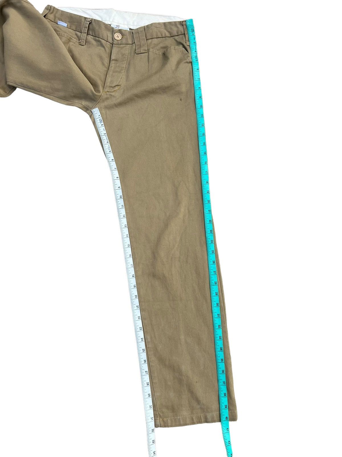 Yarmo YARMO Made in England Cinch Back Khaki Trouser Pant Size US 32 / EU 48 - 5 Thumbnail