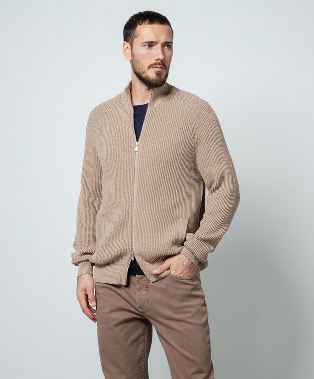 Brunello Cucinelli o1w1db10924 Cardigan in Brown Size US XXL / EU 58 / 5 - 3 Thumbnail