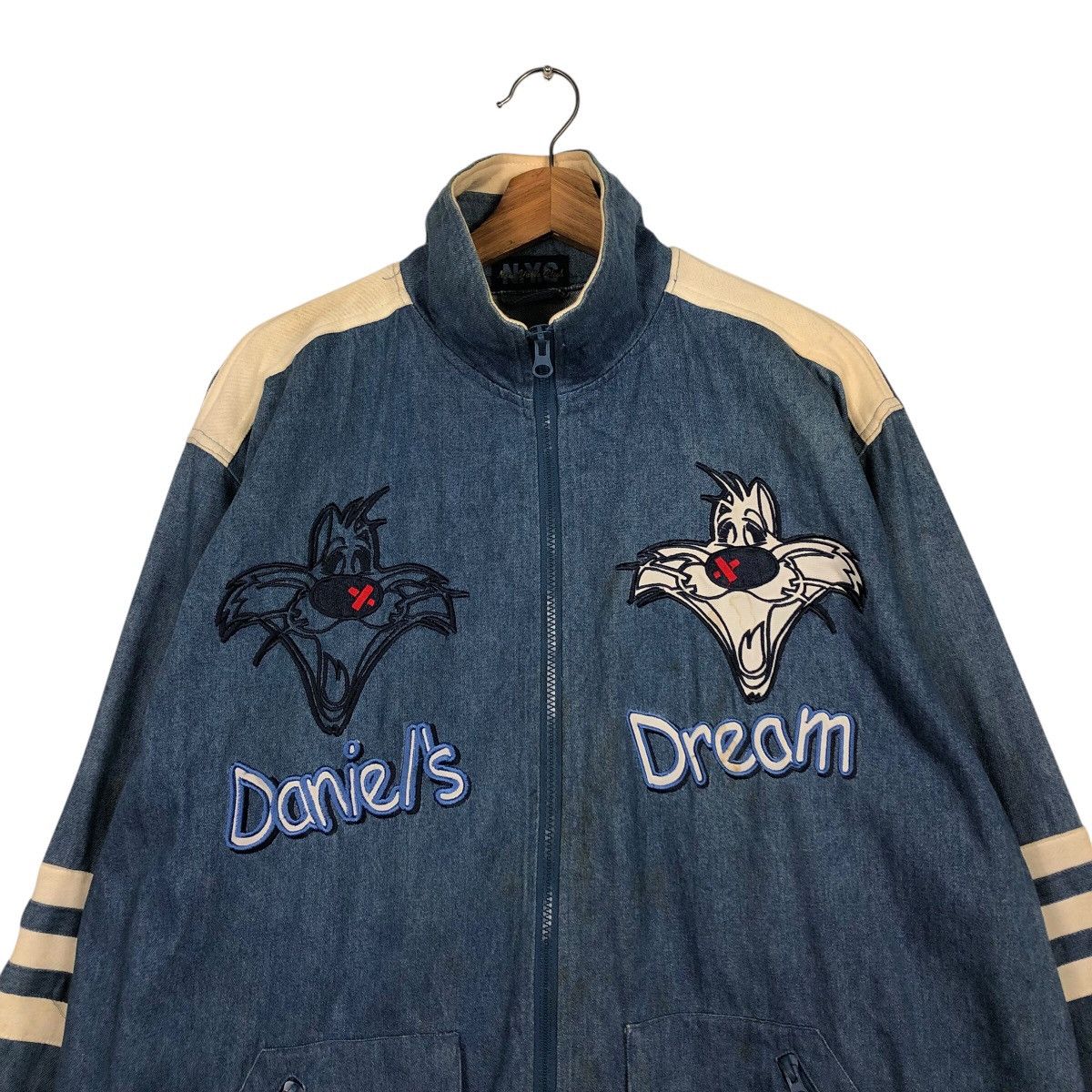 Cartoon Network 📌Vintage Zipper Denim Jacket New York Club Cartoon Big Logo Size US M / EU 48-50 / 2 - 4 Thumbnail