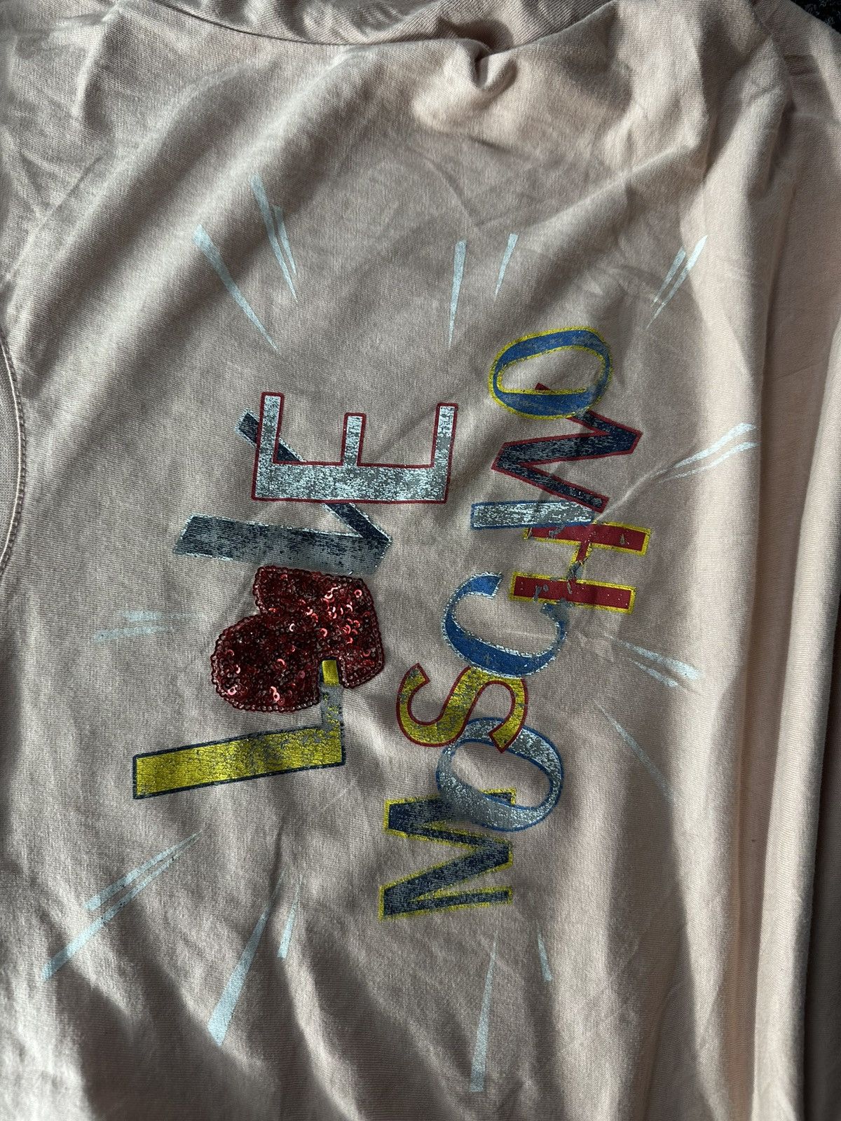 Love Moschino × Vintage 🚨VINTAGE LOVE MOSCHINO Y2K TEE SHIRT avant garde big logo Size L / US 10 / IT 46 - 4 Thumbnail