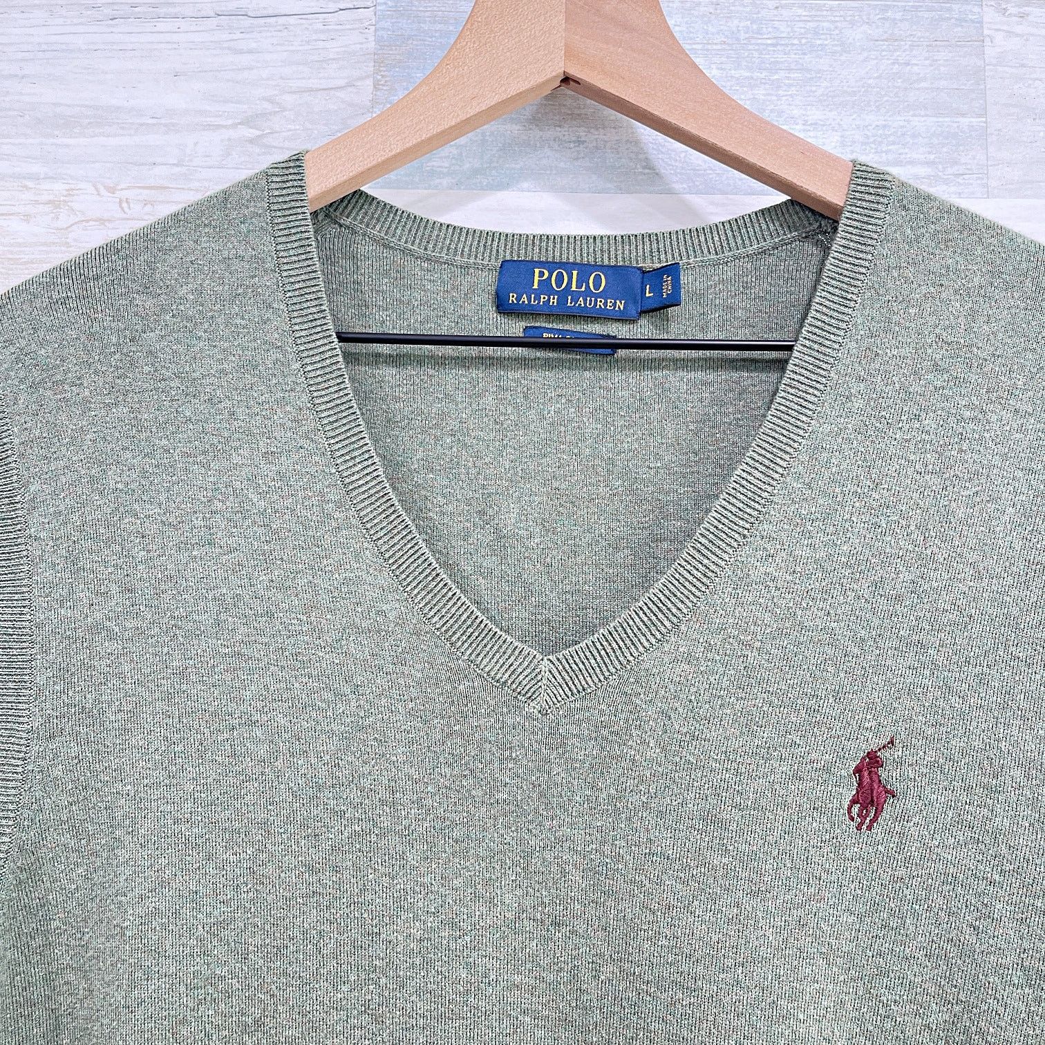 Polo Ralph Lauren POLO Ralph Lauren Pima Cotton Sweater Vest Green Mens Large Size US L / EU 52-54 / 3 - 2 Thumbnail