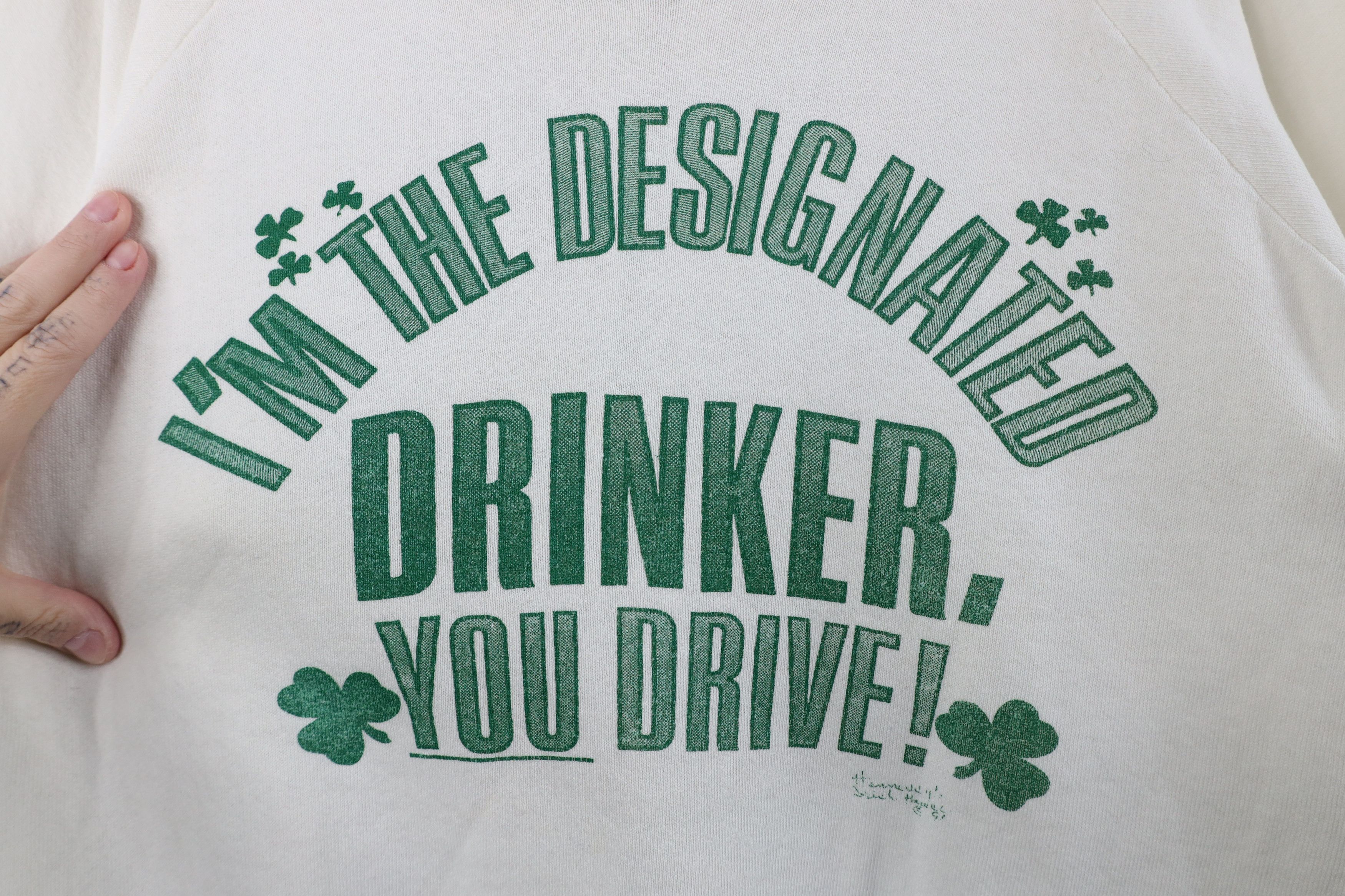 Vintage Vintage 90s Day Designated Drinker Crewneck Sweatshirt USA Size US XL / EU 56 / 4 - 4 Thumbnail