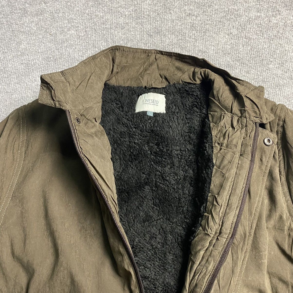 Japanese Brand Liveseed zip up sherpa lining jacket Size US M / EU 48-50 / 2 - 8 Thumbnail