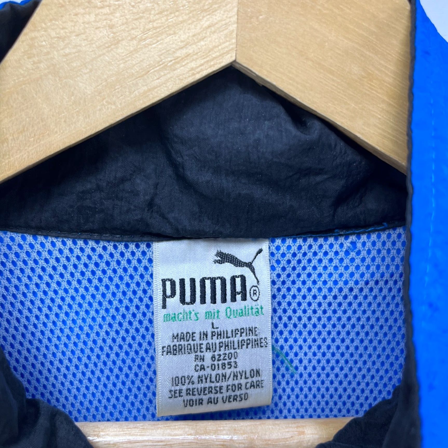 Puma VINTAGE Puma Windbreaker Track Jacket Large Mens Blue 90s Size US 33 - 5 Thumbnail