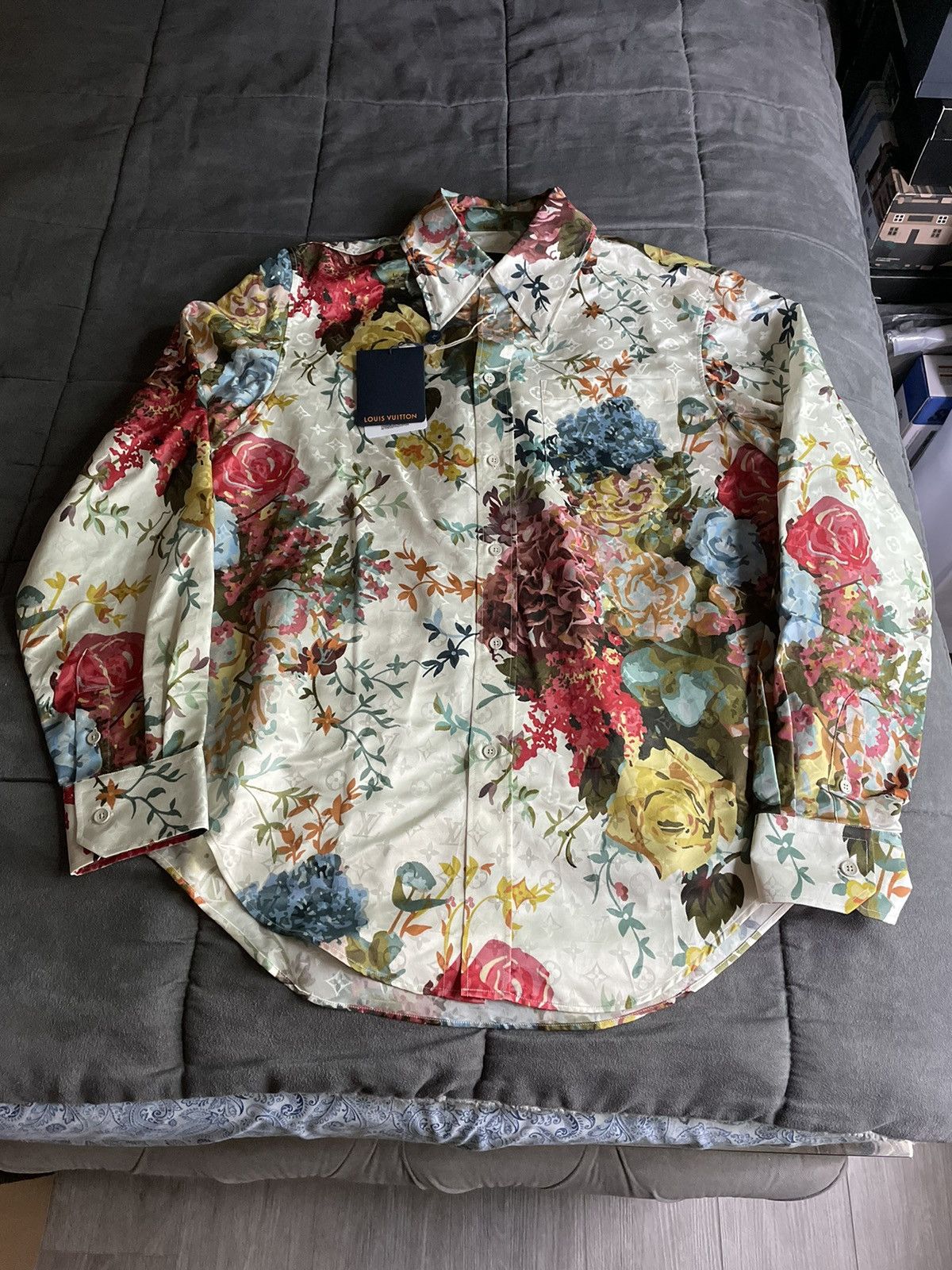 Louis Vuitton Louis Vuitton Monogram Flower Silk Shirt Size US M / EU 48-50 / 2 - 1 Thumbnail
