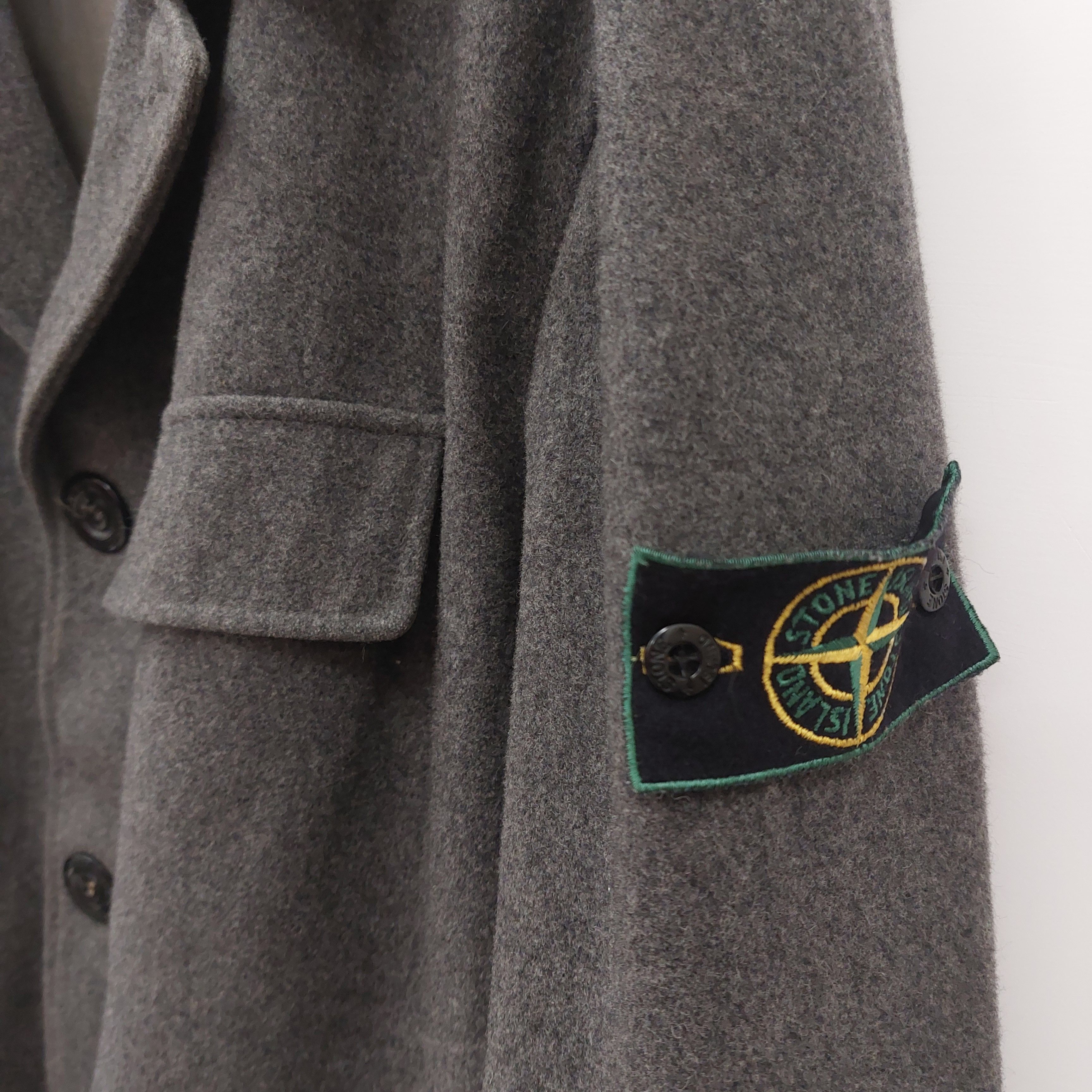 Stone Island Stone Island Vintage Wool field Jacket Grey XL green badge Size US XL / EU 56 / 4 - 4 Thumbnail