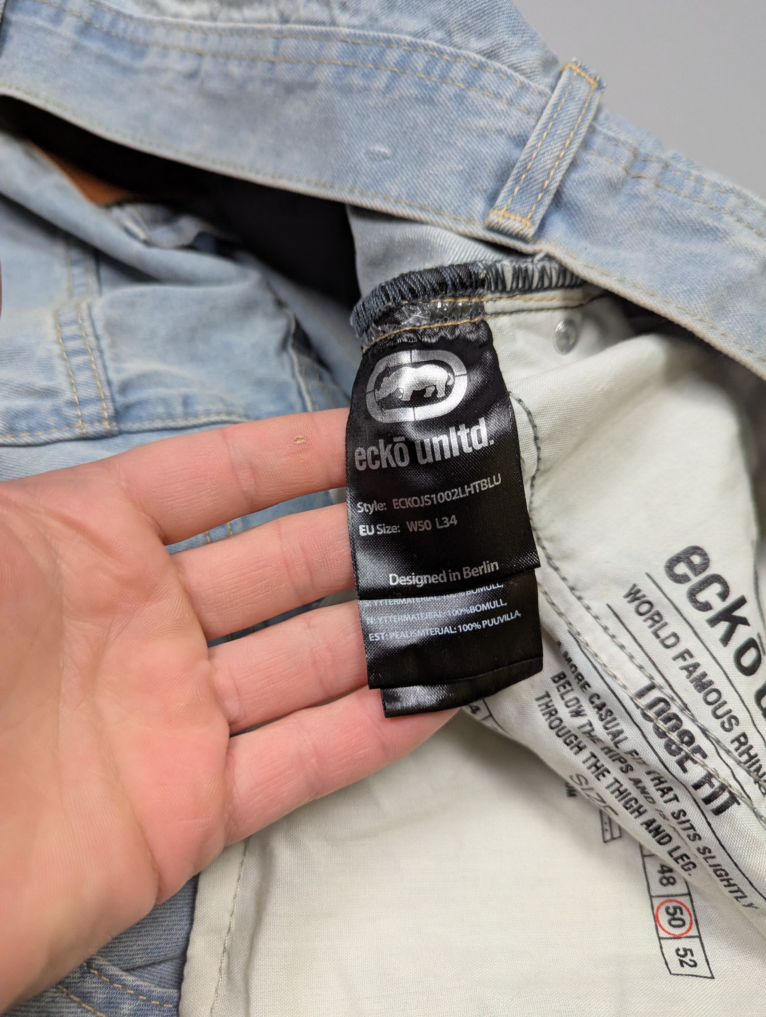 Ecko Unltd. NEW Ecko Unltd. "Fat Bro" Y2K Baggy Jeans W50 L34 Size US 44 / EU 60 - 21 Thumbnail