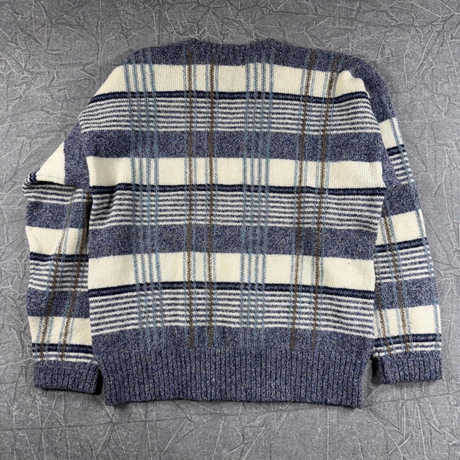 Other Christopher Hayes Sweater Men's L Blue Cream Shetland Wool Size US M / EU 48-50 / 2 - 6 Thumbnail