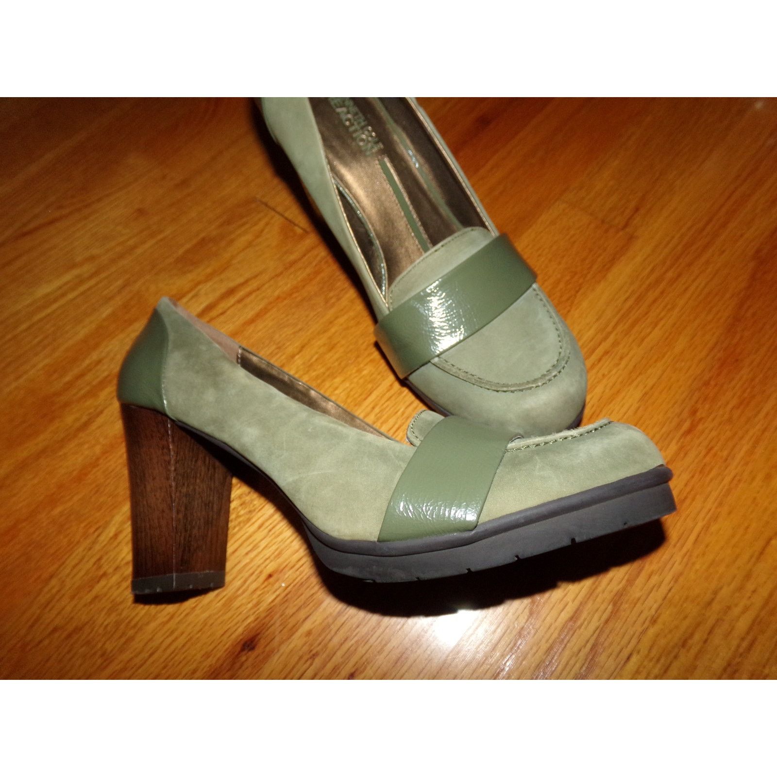 Kenneth Cole Kenneth Cole Rose-Y-Cheeks Faux Suede 3 1/2" heel loafer 9M Size US 9 / IT 39 - 2 Thumbnail