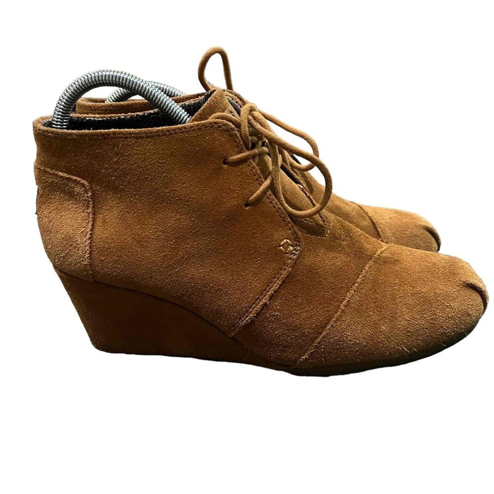 Toms TOMS Desert Wedge Lace-Up Ankle Booties Womens Size 10 Brown Size US 10 / IT 40 - 7 Thumbnail
