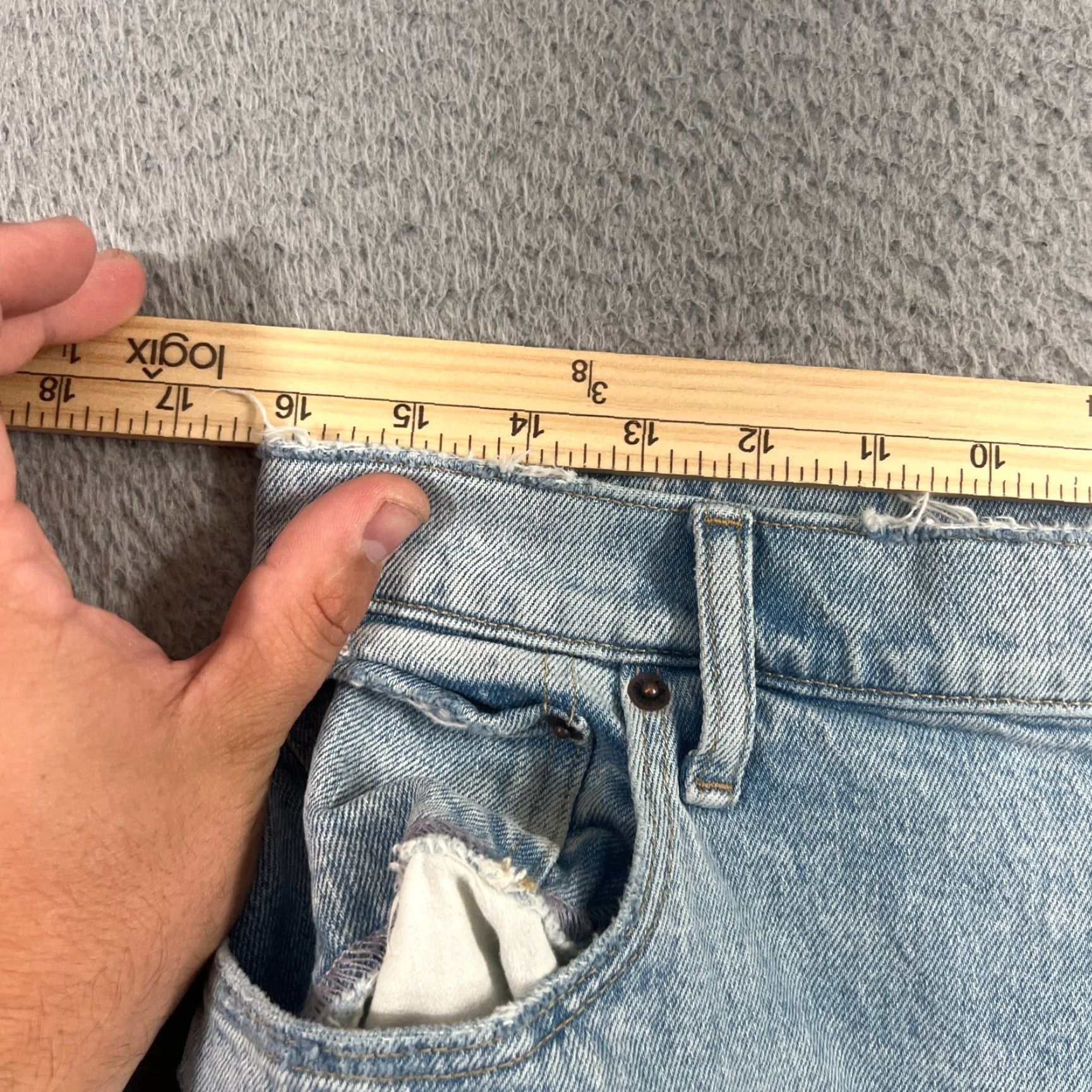 Abercrombie & Fitch VINTAGE Abercrombie & Fitch Women's Jeans 12 Straight High Rise Light Wash 90s Denim Stretch Size 32" / US 10 / IT 46 - 6 Thumbnail