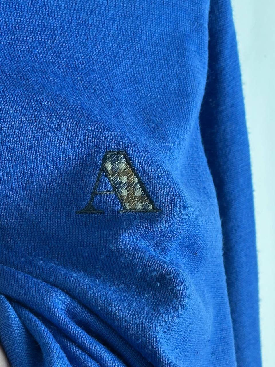 Aquascutum × Vintage Aquascutum Vintage Blue Luxury Logo Wool Sweater Size US M / EU 48-50 / 2 - 8 Thumbnail