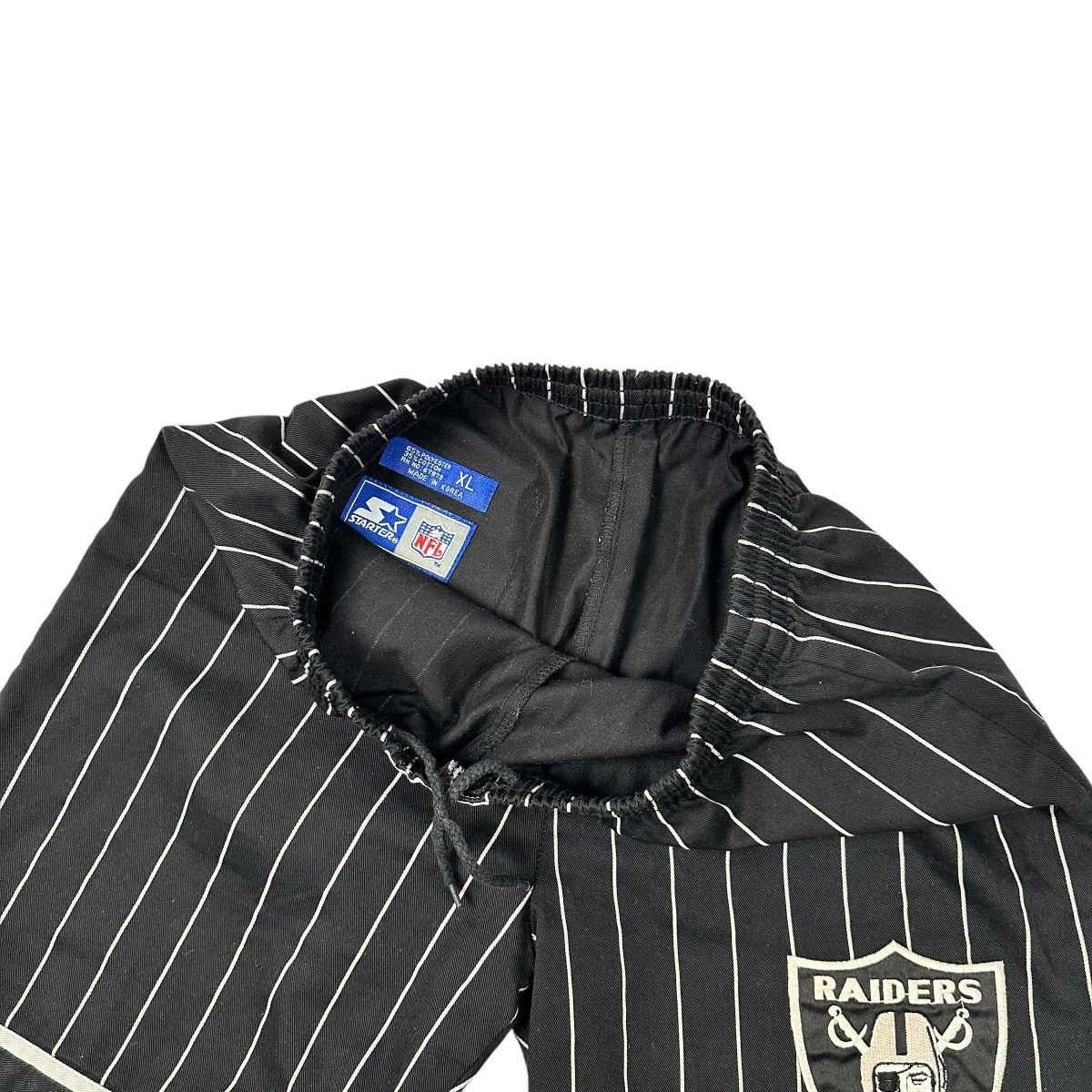 NFL × Starter × Vintage Vintage Starter Los Angeles Raiders Pinstripe Hat & Shorts Size US 30 / EU 46 - 7 Thumbnail