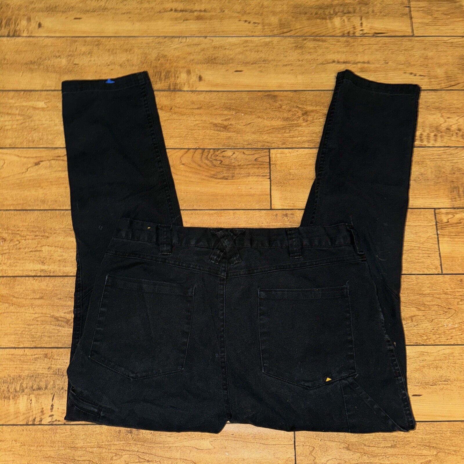 Caterpillar × Japanese Brand × Vintage CAT Caterpillar Cargo Carpenter Pants Black 35x31 Measured Size US 35 - 6 Thumbnail