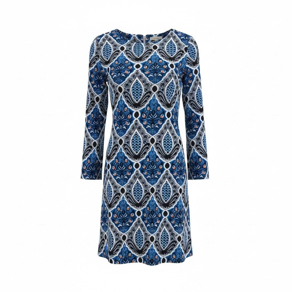 Loft LOFT Outlet Petite Small Blue Long Sleeve Shift Dress Size S / US 4 / IT 40 - 1 Thumbnail
