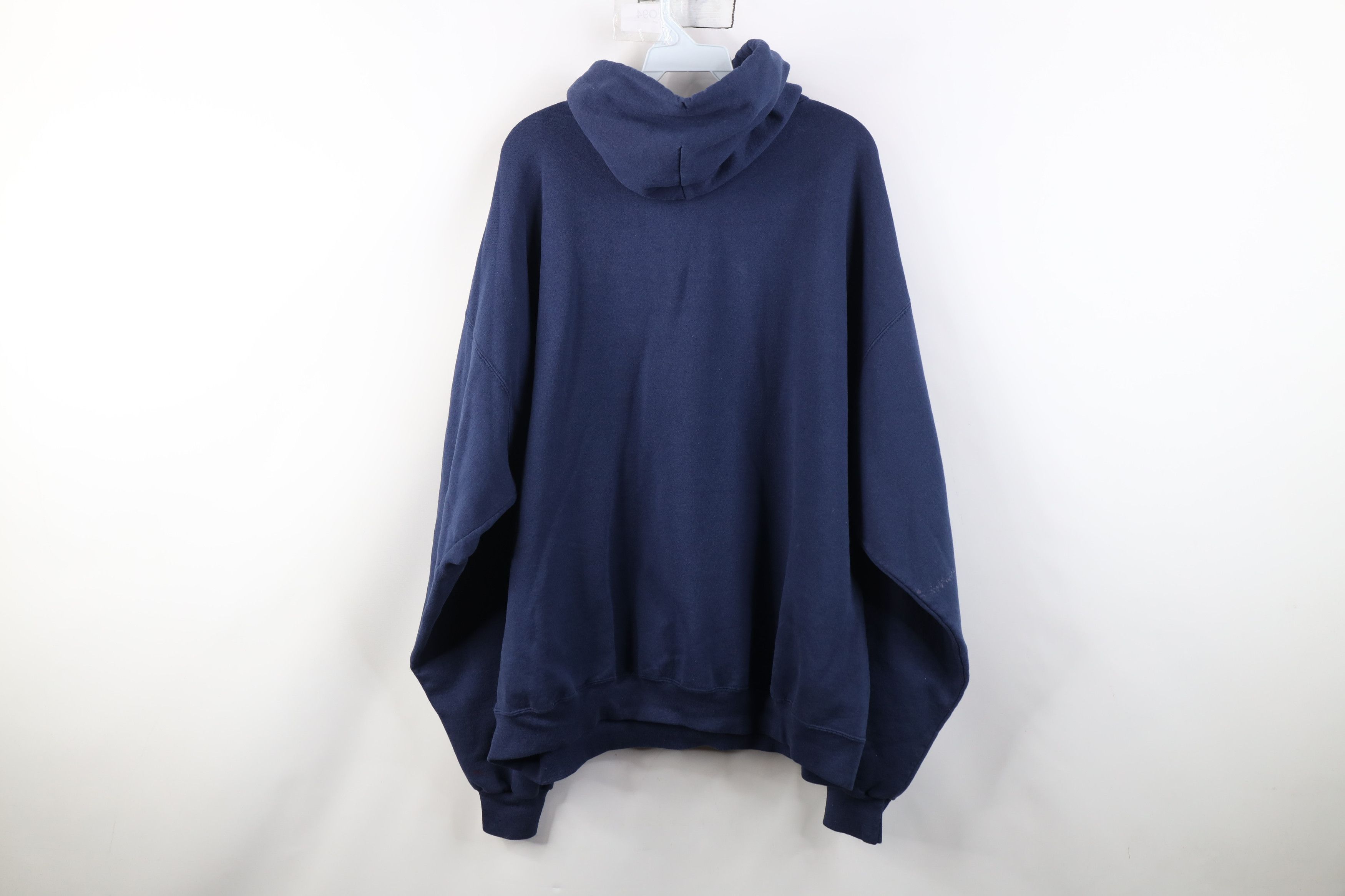 Champion Vintage 90s Champion Spell Out Hoodie Sweatshirt Navy Blue Size US XXL / EU 58 / 5 - 15 Thumbnail