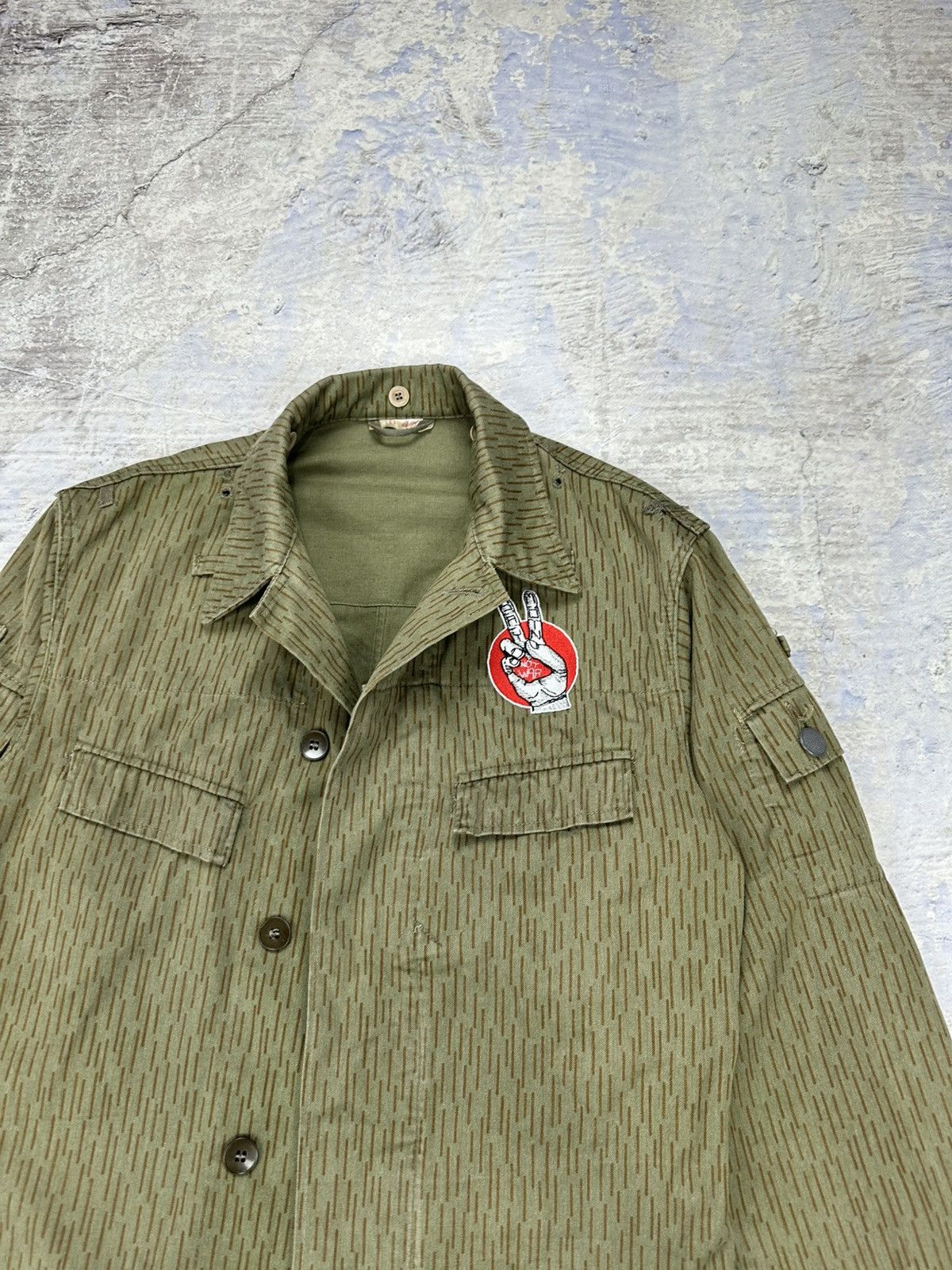 Vintage Vintage Rain Camo jacket military olive green embroidered Size US M / EU 48-50 / 2 - 8 Thumbnail