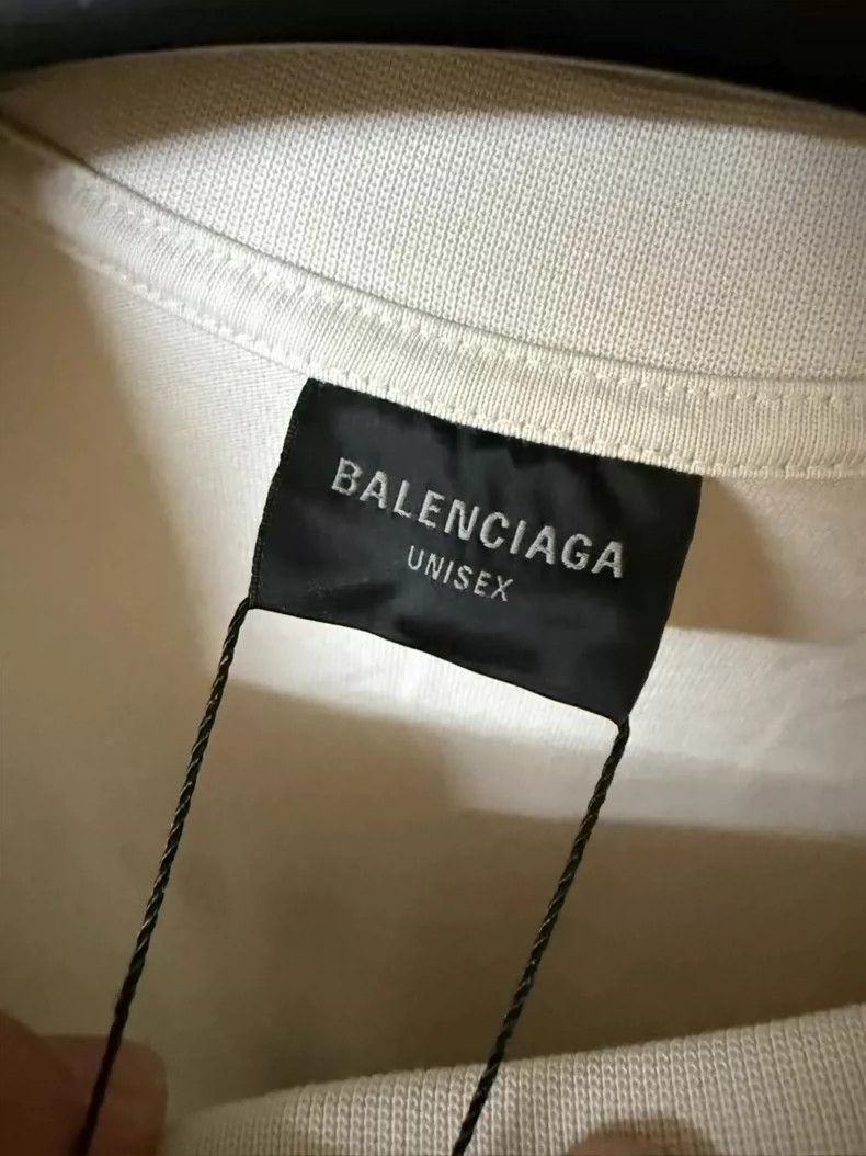 Balenciaga Balenciaga Wave Destruction Logo Short Sleeve Off-White XS Size US XS / EU 42 / 0 - 3 Thumbnail