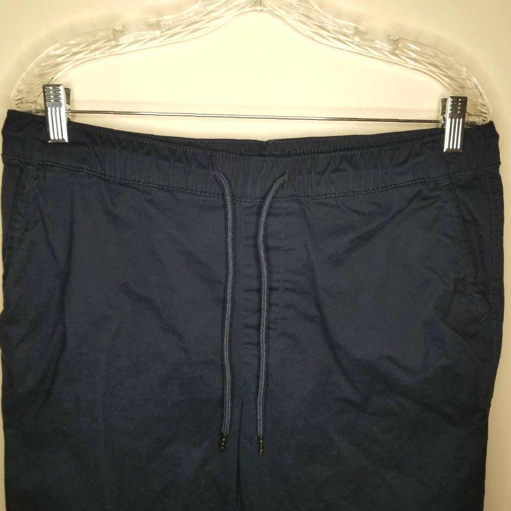 George George Womens Elastic Waist Draw String Chino Pants Medium Blue Size 32" / US 10 / IT 46 - 2 Thumbnail