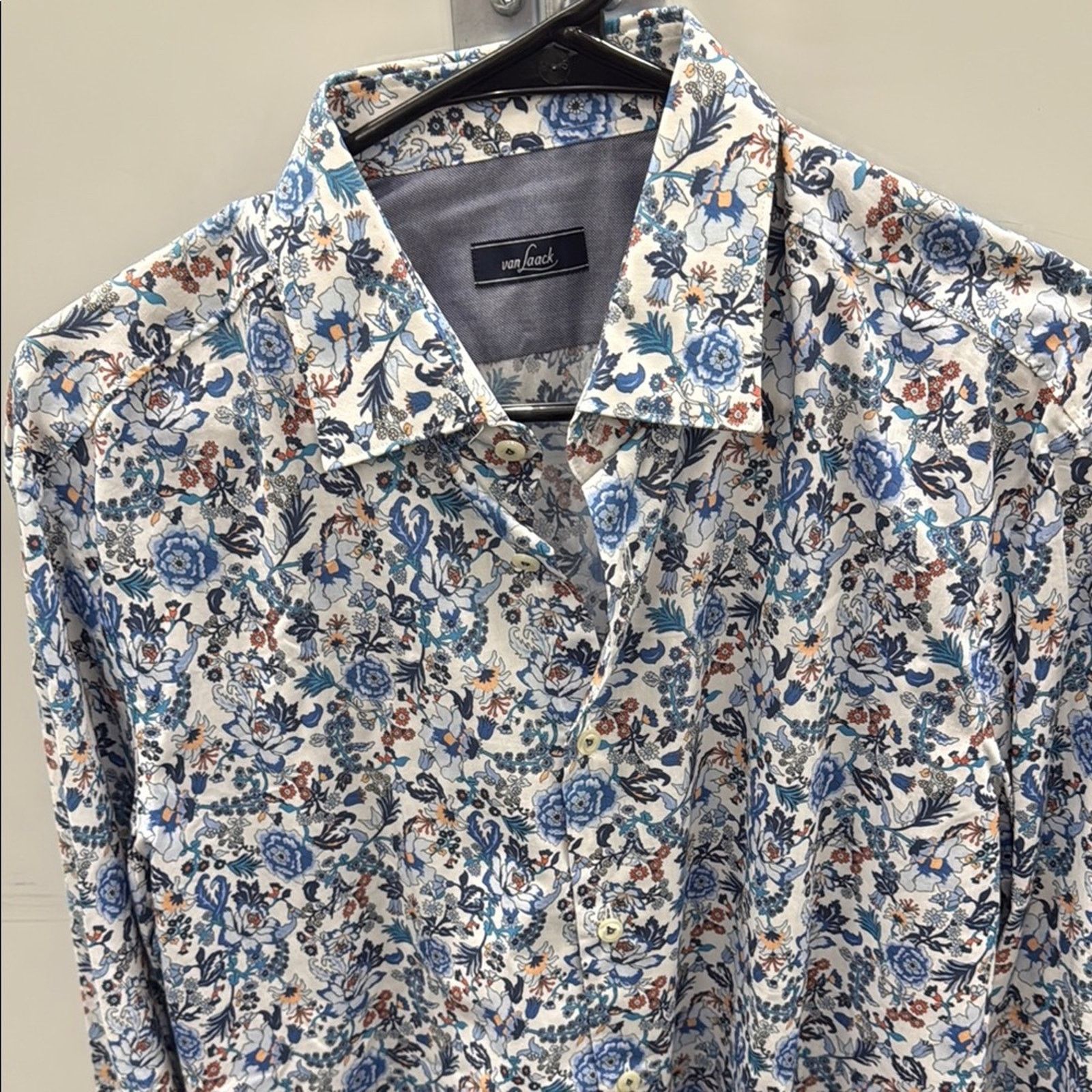 Other NWT Van Laack Mens Blue White Floral Shirt Size 15.5 40 Size US M / EU 48-50 / 2 - 1 Thumbnail