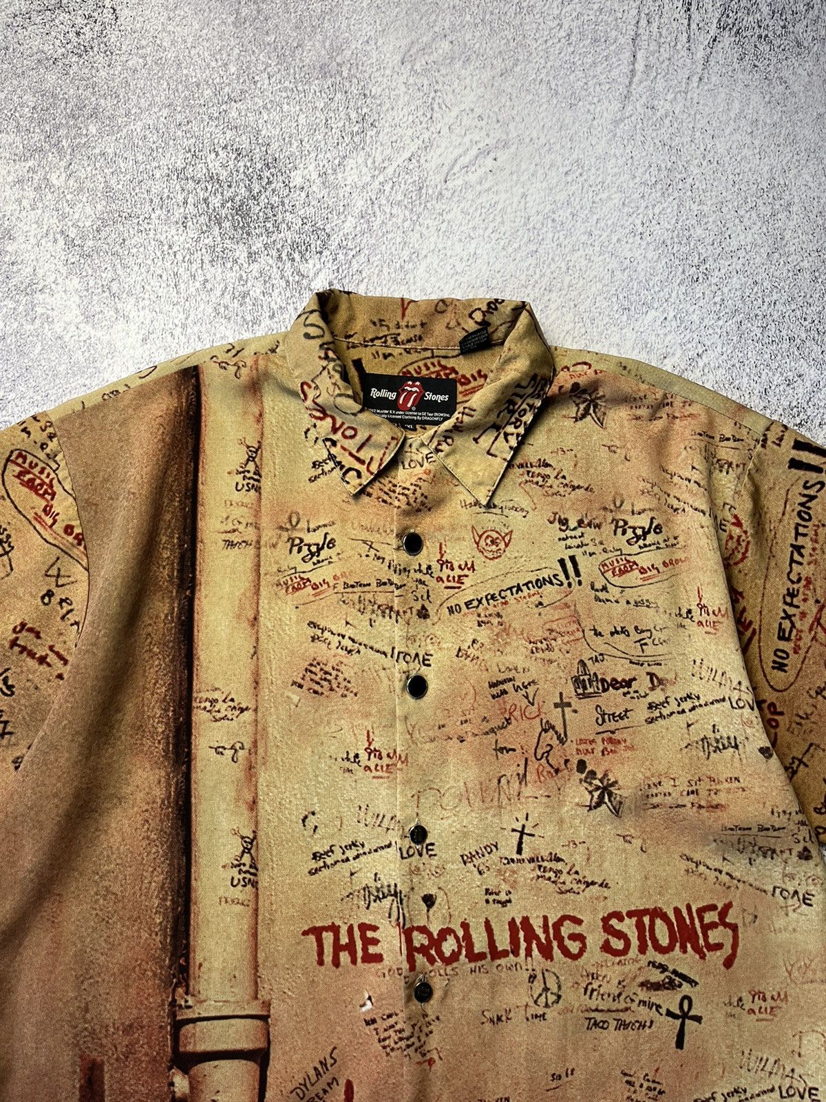 The Rolling Stones Rare 2002 The Rolling Stones "beggers banquet" button up Size US XXL / EU 58 / 5 - 22 Thumbnail