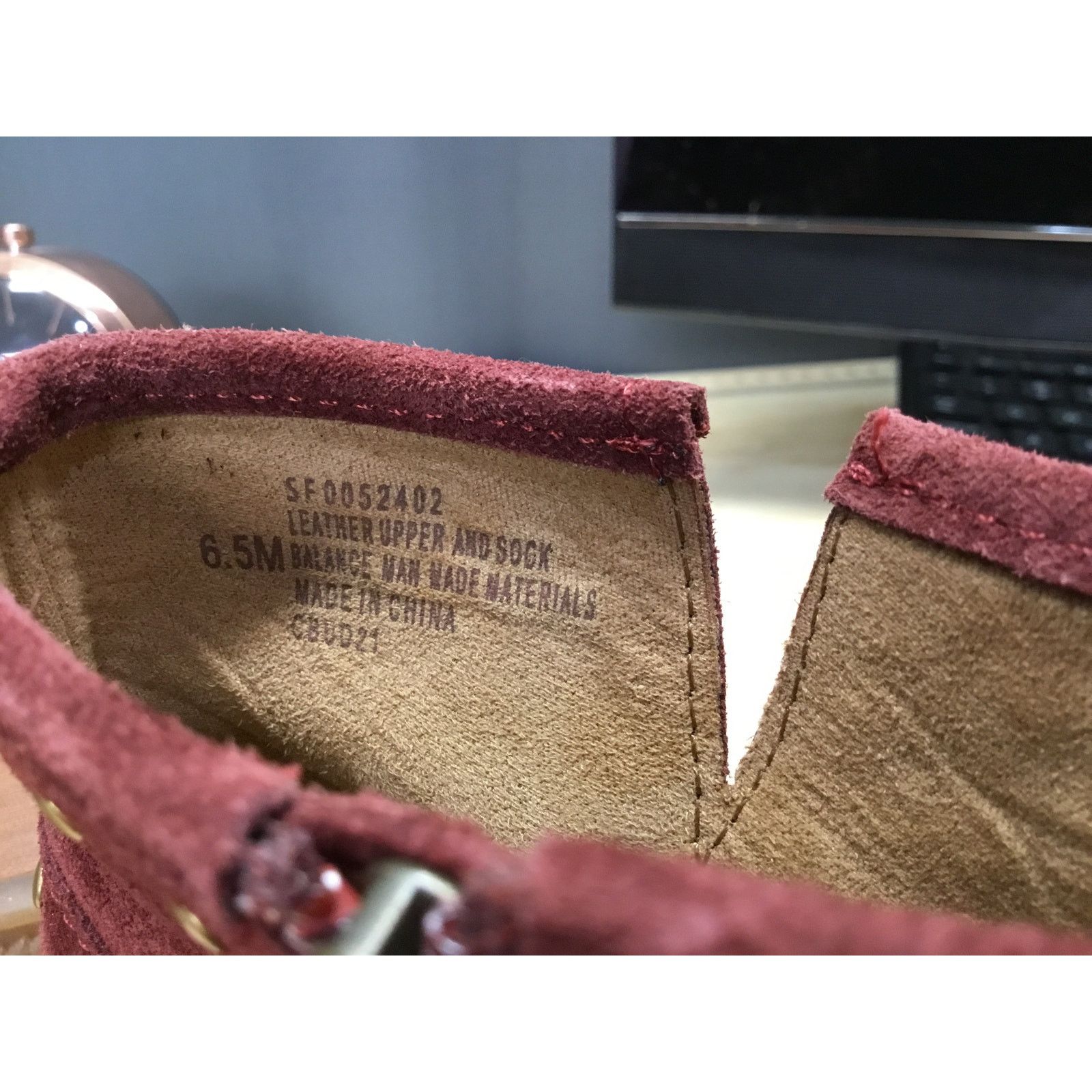 The Unbranded Brand Sofft Allene II Womens 6.5 Red Suede Ankle Strap Booties Size US 6.5 / IT 36.5 - 6 Thumbnail