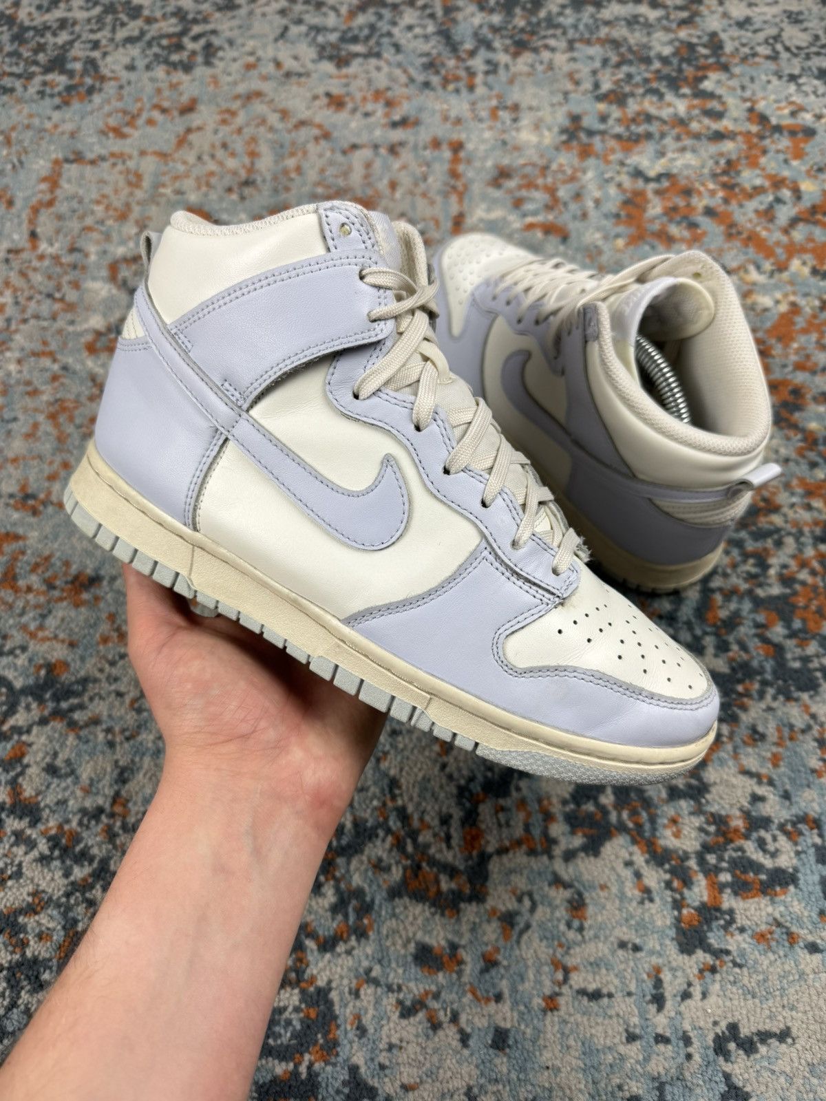 Nike × Vintage Nike dunk high football grey high top sneakers Size US 8 / IT 38 - 1 Thumbnail