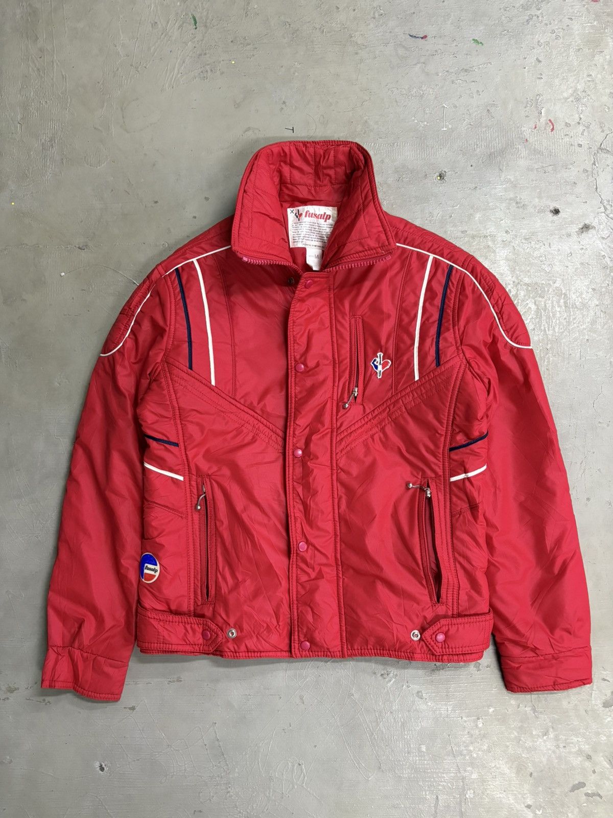 Fusalp Moncler red lightweight puffer jacket Ski Jacket
