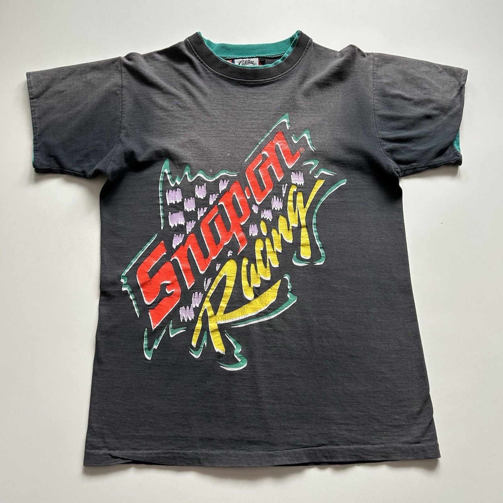 Vintage Vintage Snap On Racing T-Shirt Medium Sun Faded Black Cotton Size US M / EU 48-50 / 2 - 1 Thumbnail