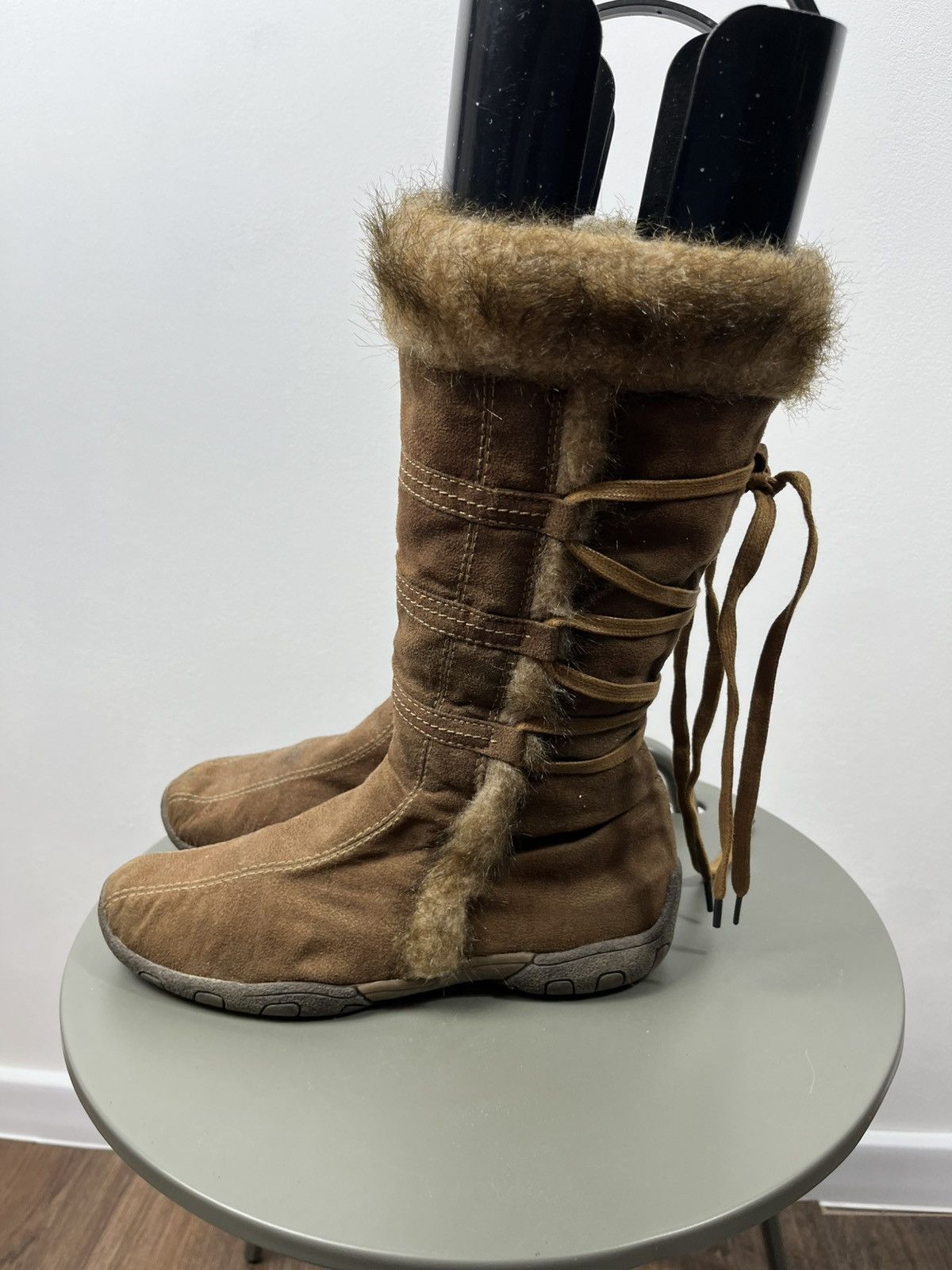 Other Brown Suede Faux Fur Winter Boots Size 39 Size US 8.5 / IT 38.5 - 4 Thumbnail